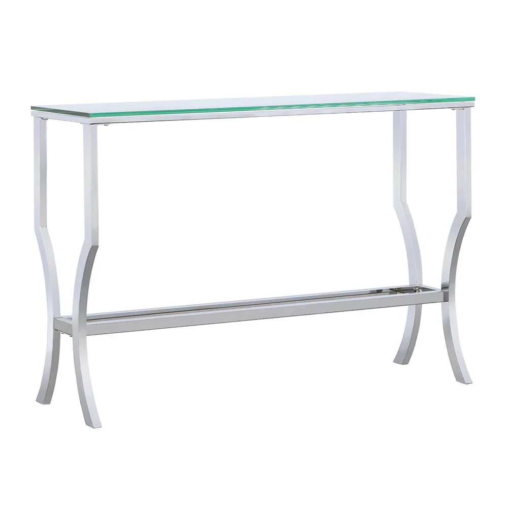 Coaster Furniture Saide 720339 Rectangular Glass Top Entryway Console Table - Chrome - Image 1
