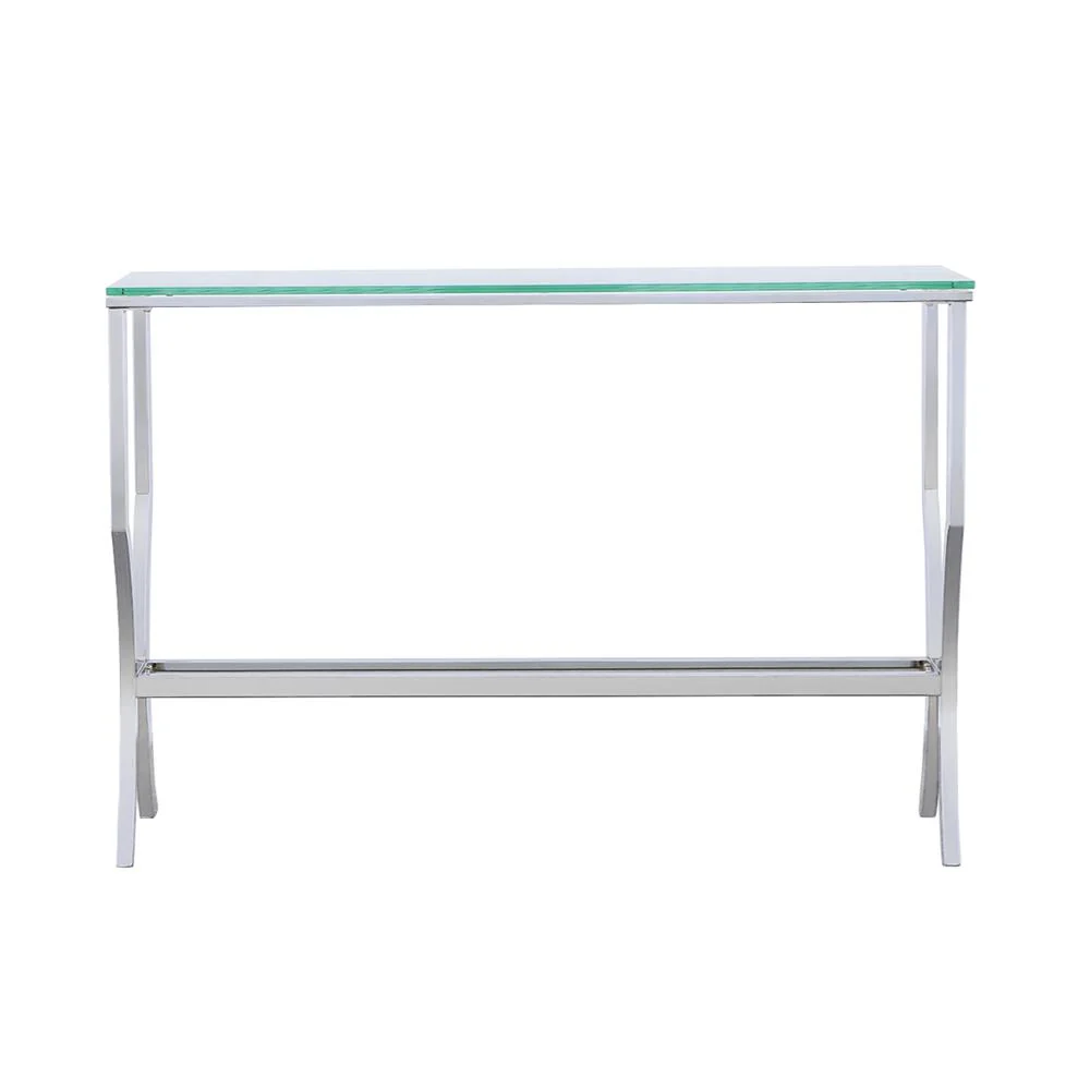 Coaster Furniture Saide 720339 Rectangular Glass Top Entryway Console Table - Chrome - Image 2