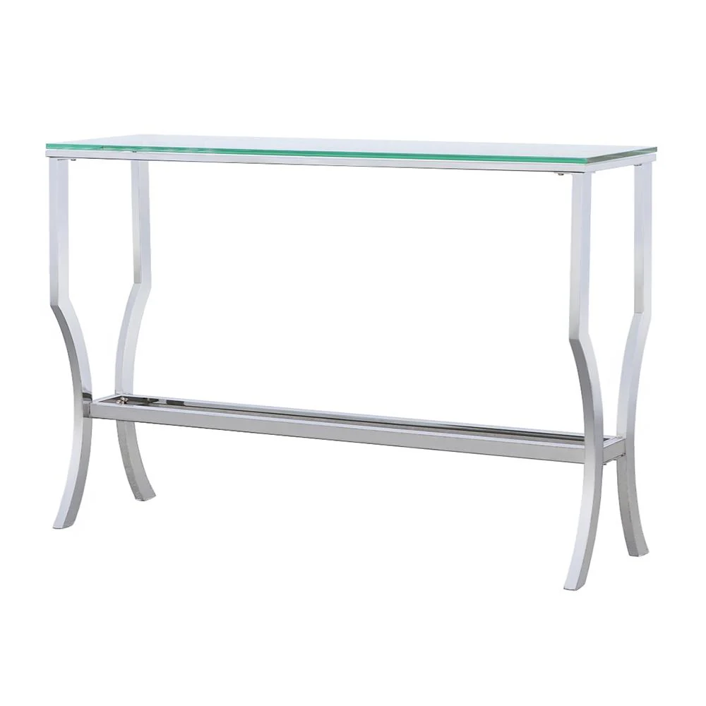 Coaster Furniture Saide 720339 Rectangular Glass Top Entryway Console Table - Chrome - Image 3