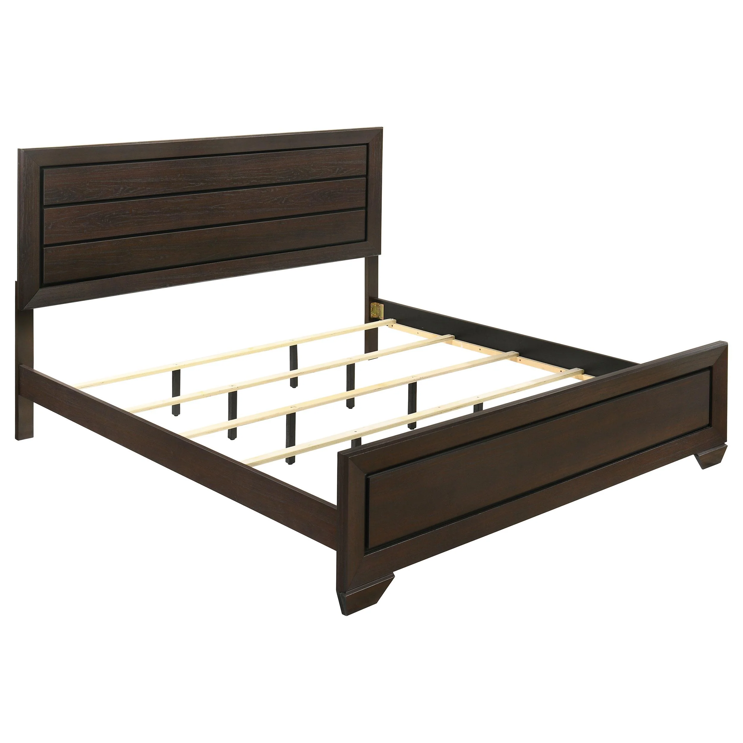 Coaster Furniture Kauffman 204391KE Wood Eastern King Panel Bed - Dark Cocoa - Image 1