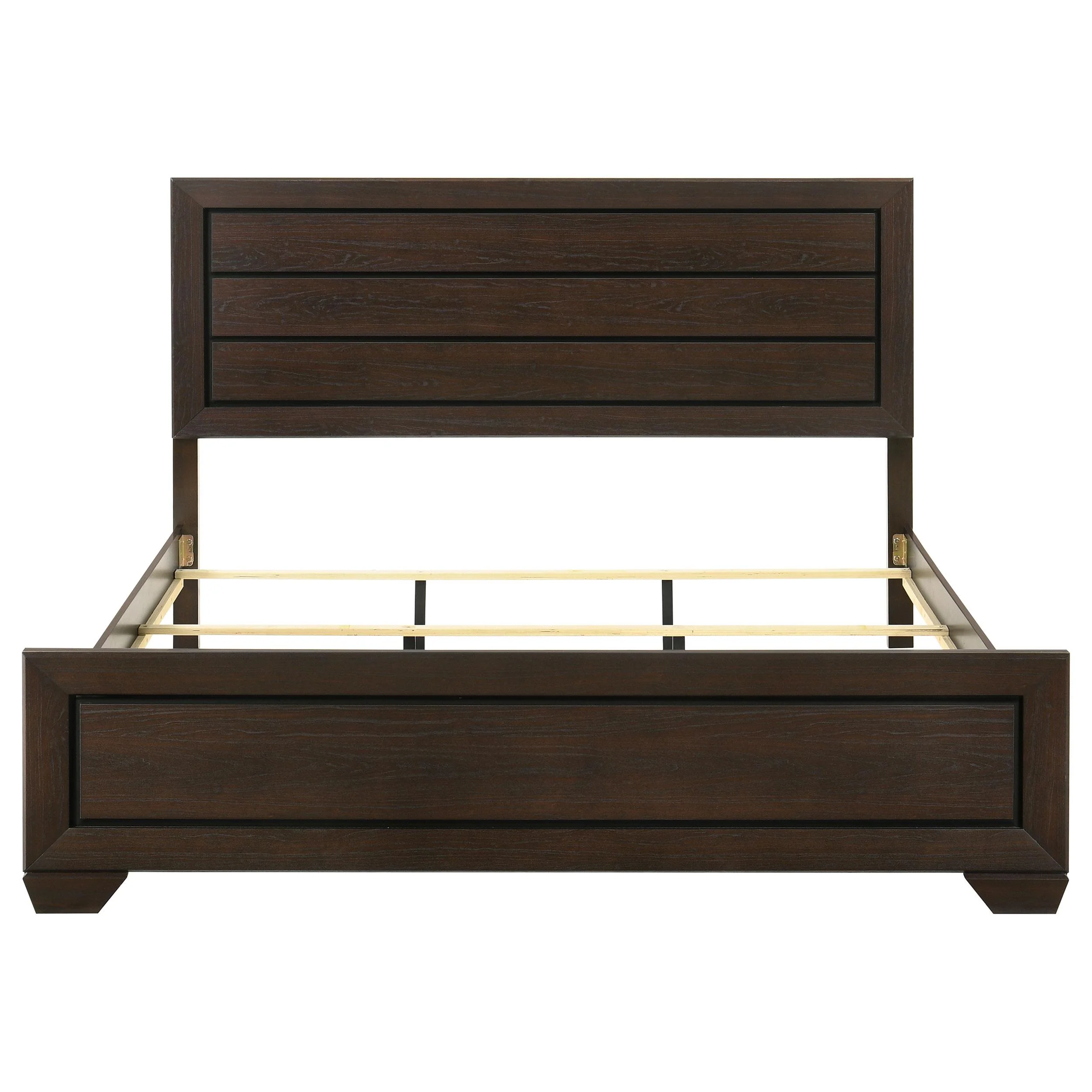 Coaster Furniture Kauffman 204391KE Wood Eastern King Panel Bed - Dark Cocoa - Image 3