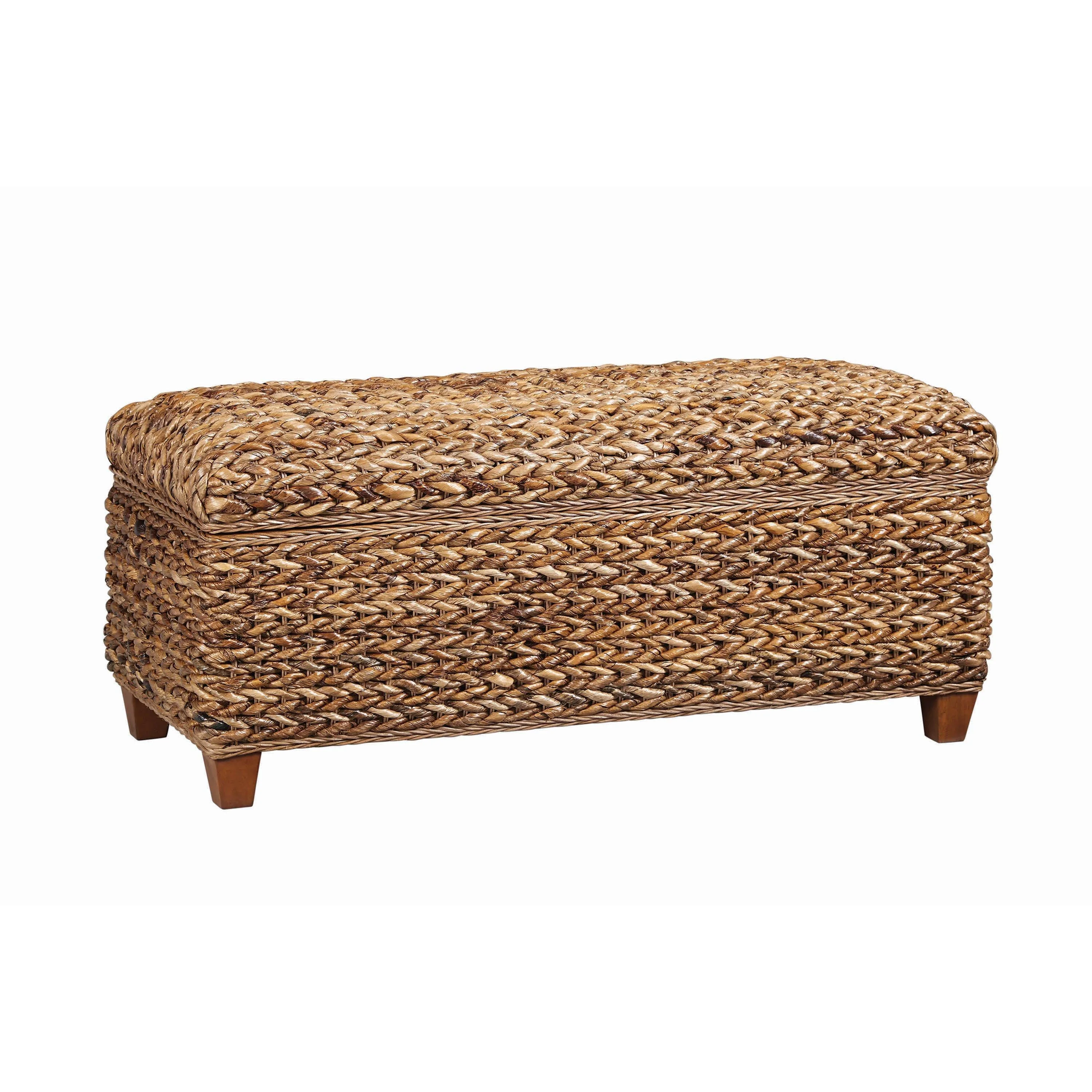 Coaster Furniture Laughton 500215 Hand-Woven Banana Leaf Storage Trunk - Amber - Image 1