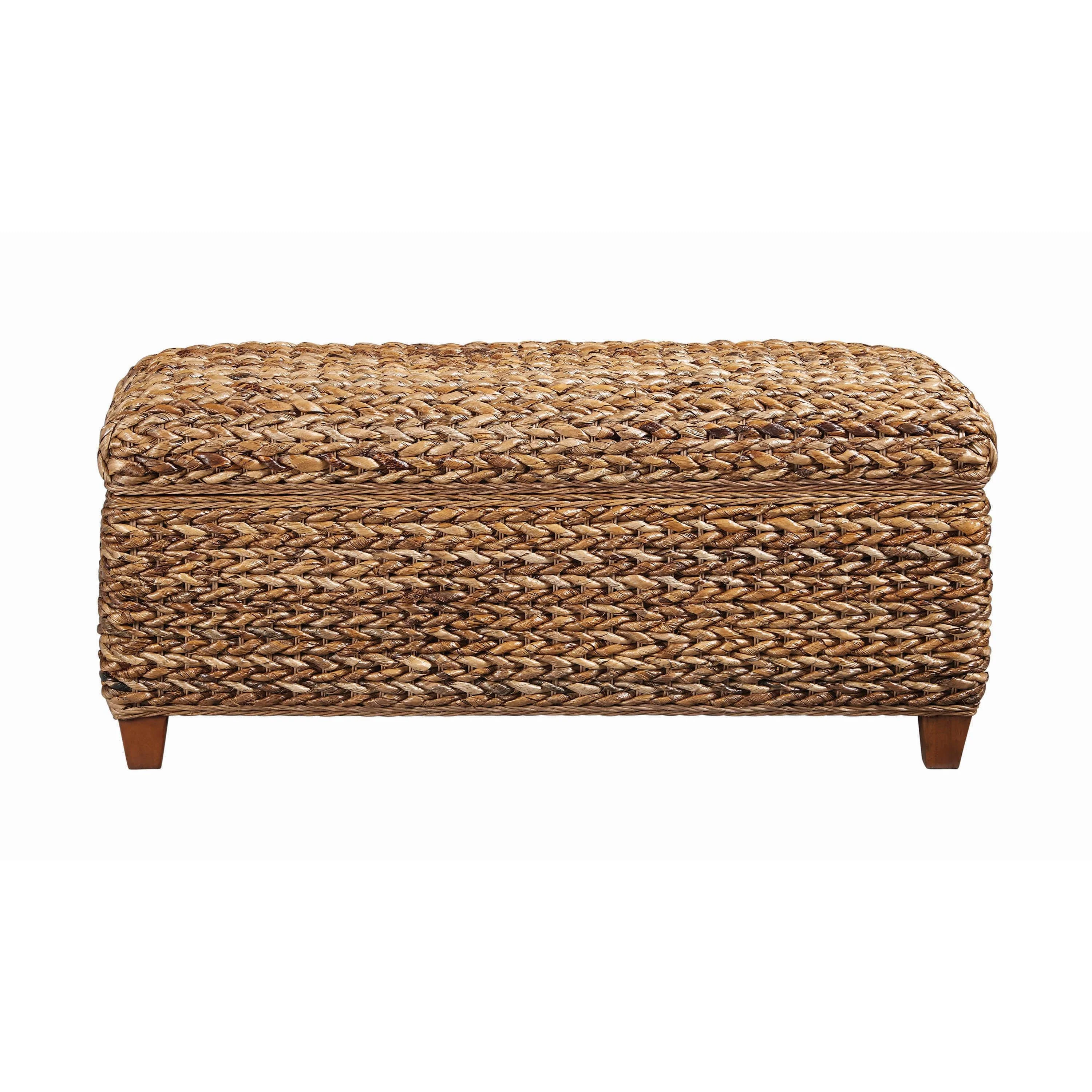Coaster Furniture Laughton 500215 Hand-Woven Banana Leaf Storage Trunk - Amber - Image 2