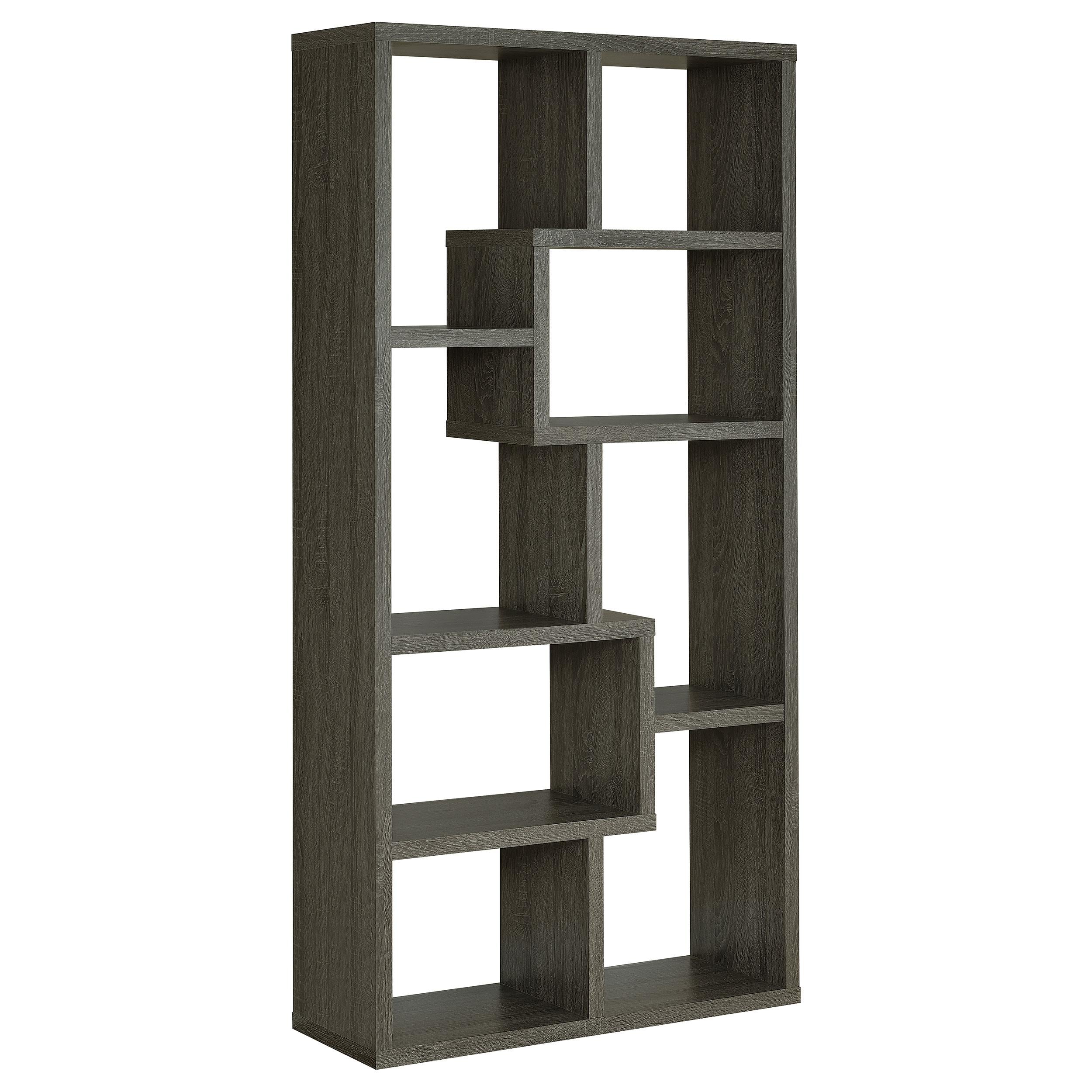 Coaster Furniture Theo 800510 71-inch 7-shelf Bookshelf - Weathered Grey - Image 1