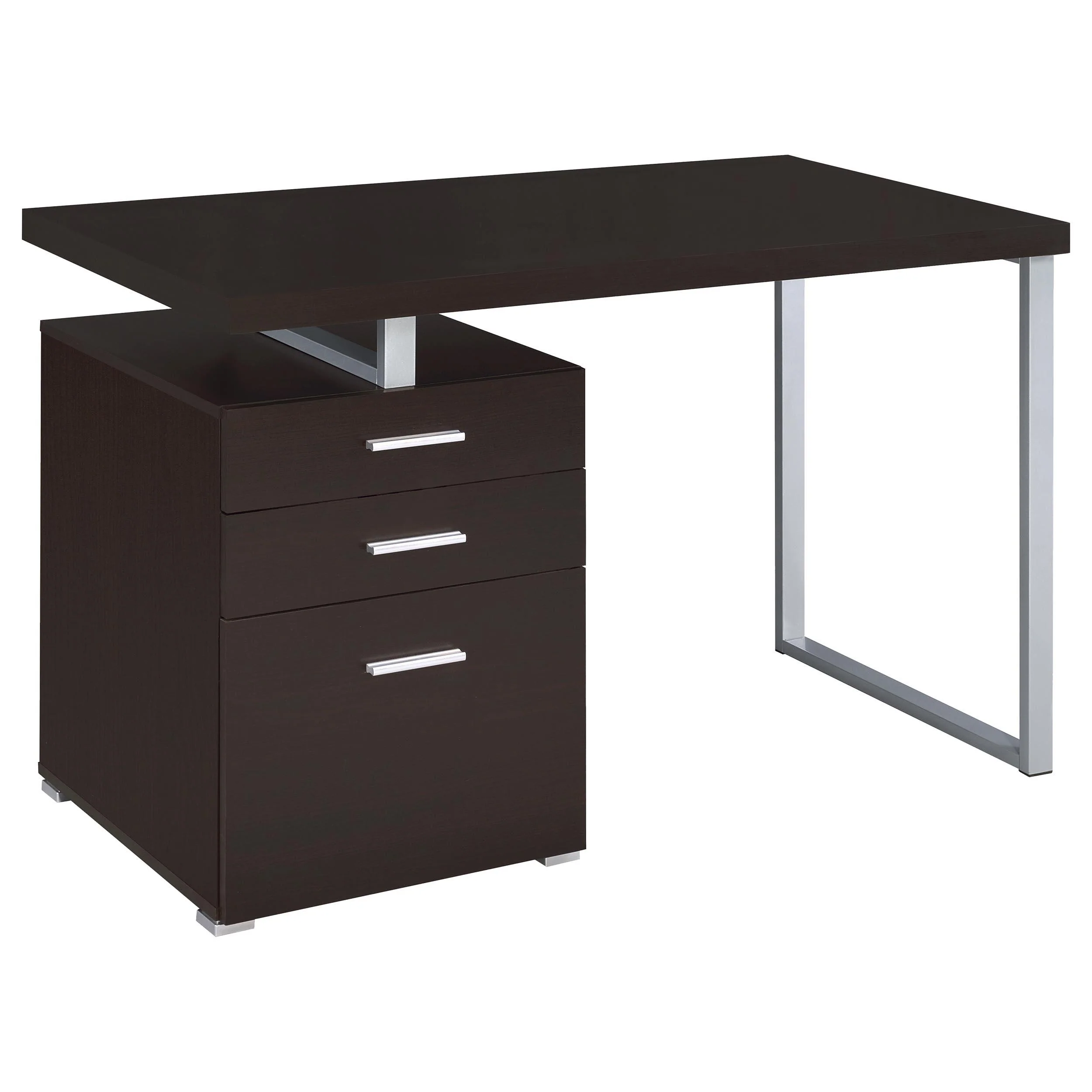 Coaster Furniture Brennan 800519 47-inch 3-Drawer Office Computer Desk – Cappuccino