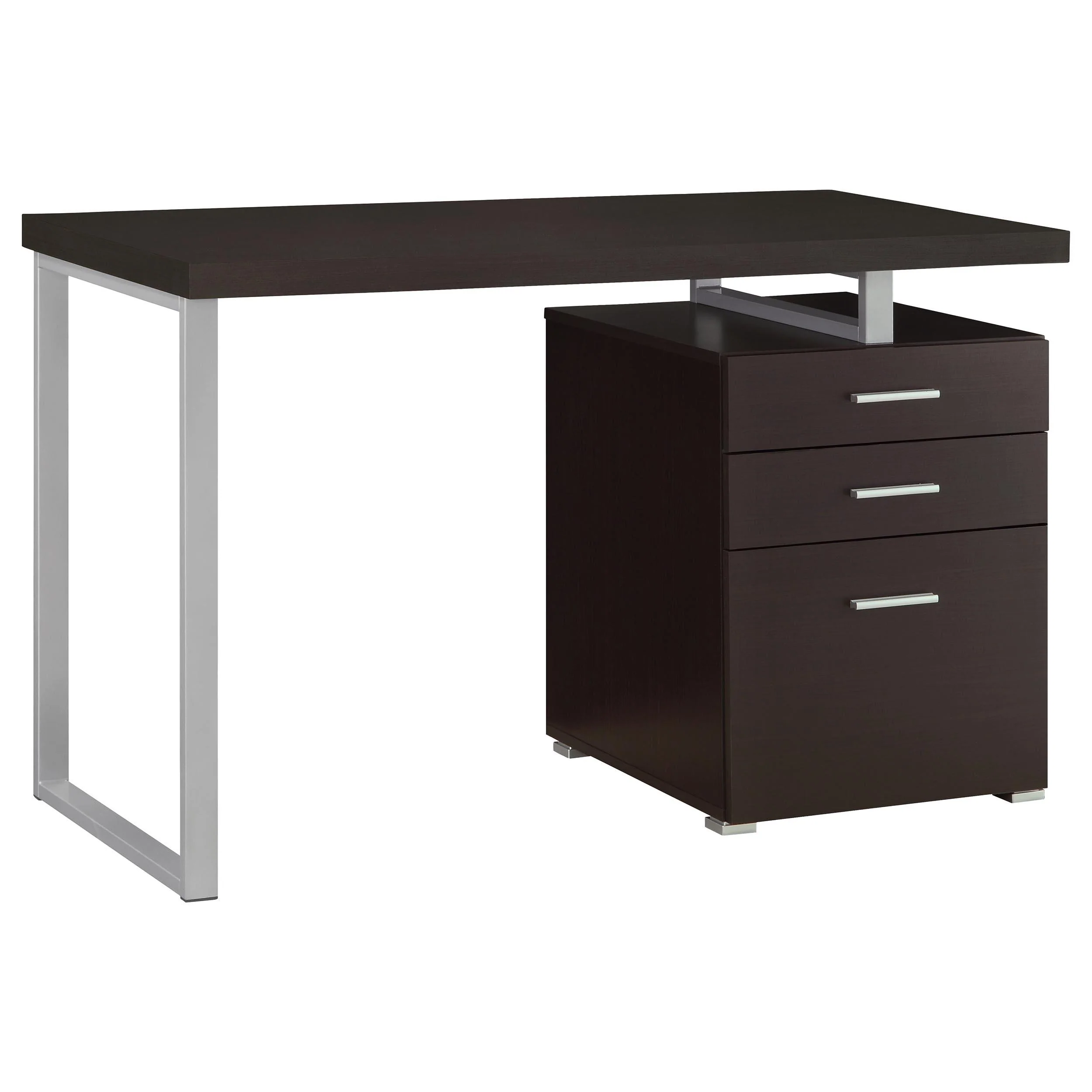 Coaster Furniture Brennan 800519 47-inch 3-Drawer Office Computer Desk - Cappuccino - Image 2