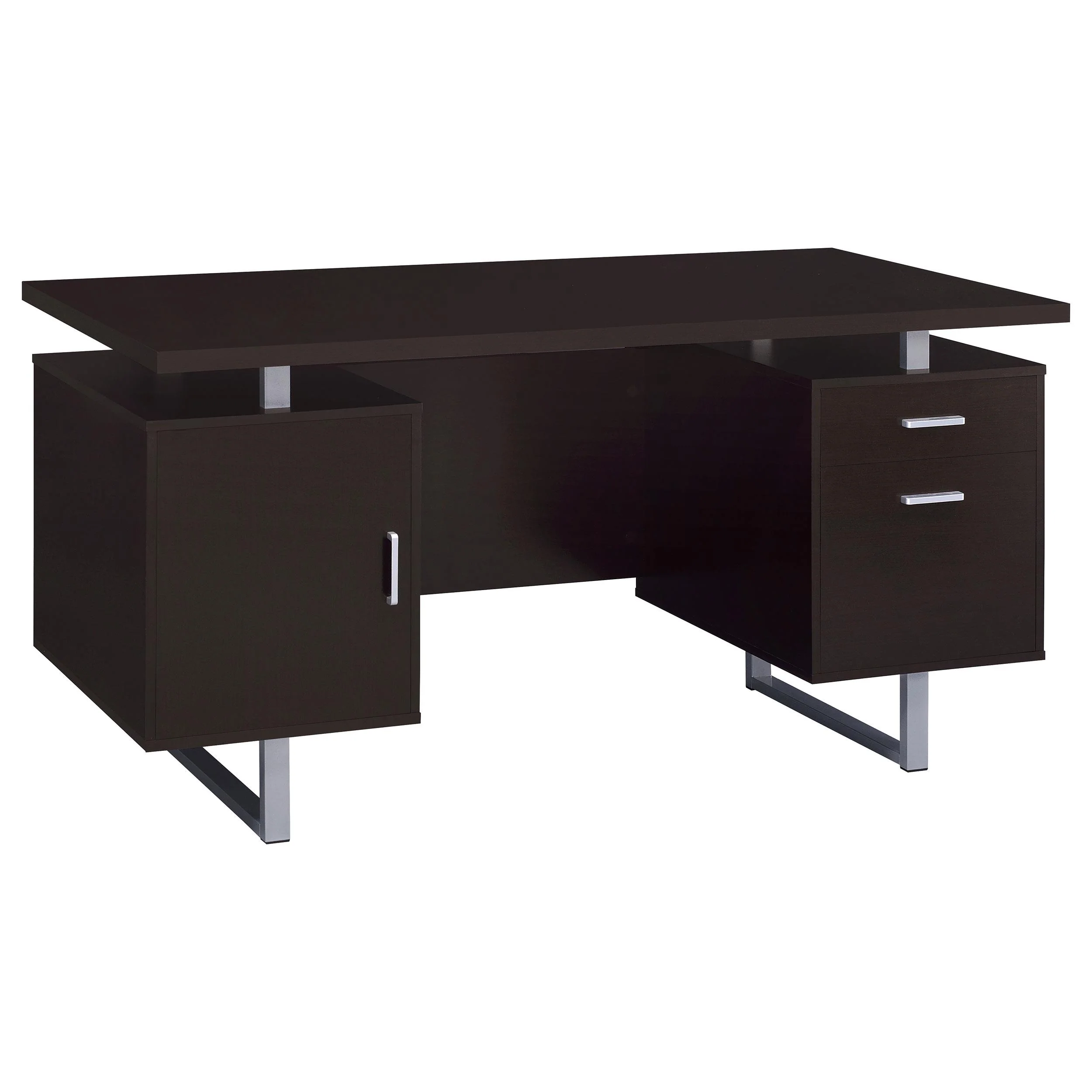 Coaster Furniture Lawtey 801521 60-inch 2-Drawer Office Computer Desk – Cappuccino