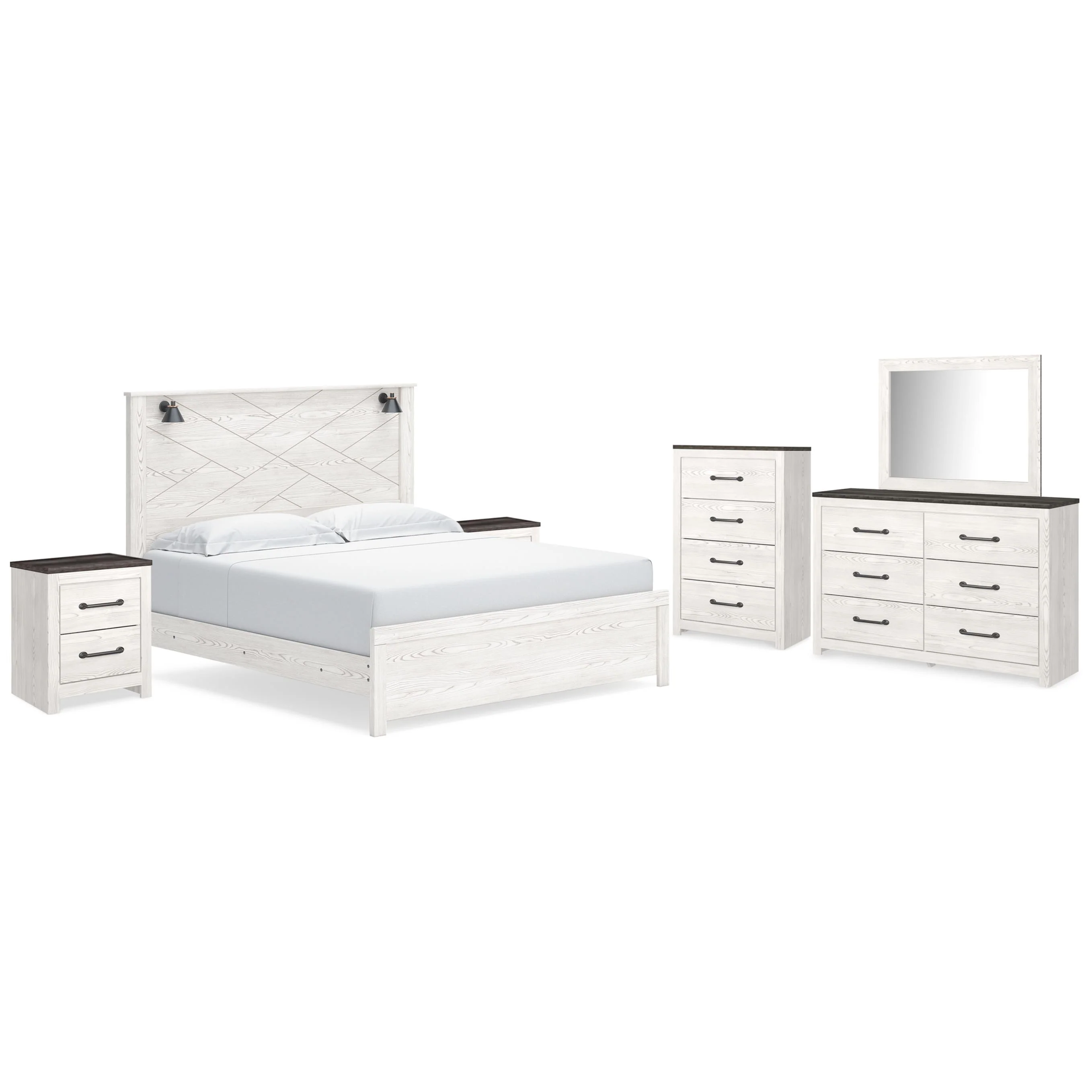 Signature Design by Ashley Gerridan B1190B28 8 pc King Panel Bedroom Set - Image 2