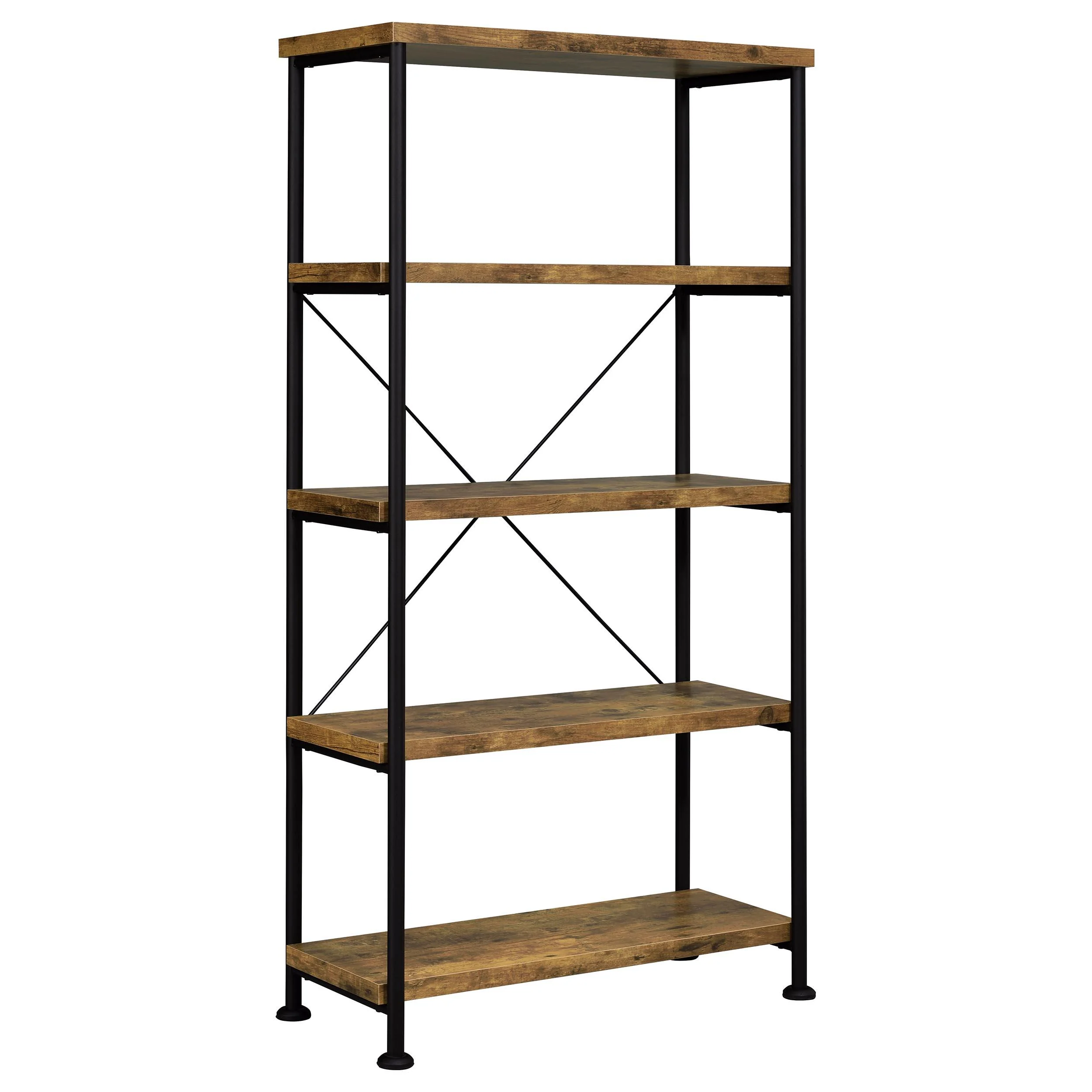 Coaster Furniture Analiese 801542 63-inch 4-shelf Bookshelf – Rustic Nutmeg