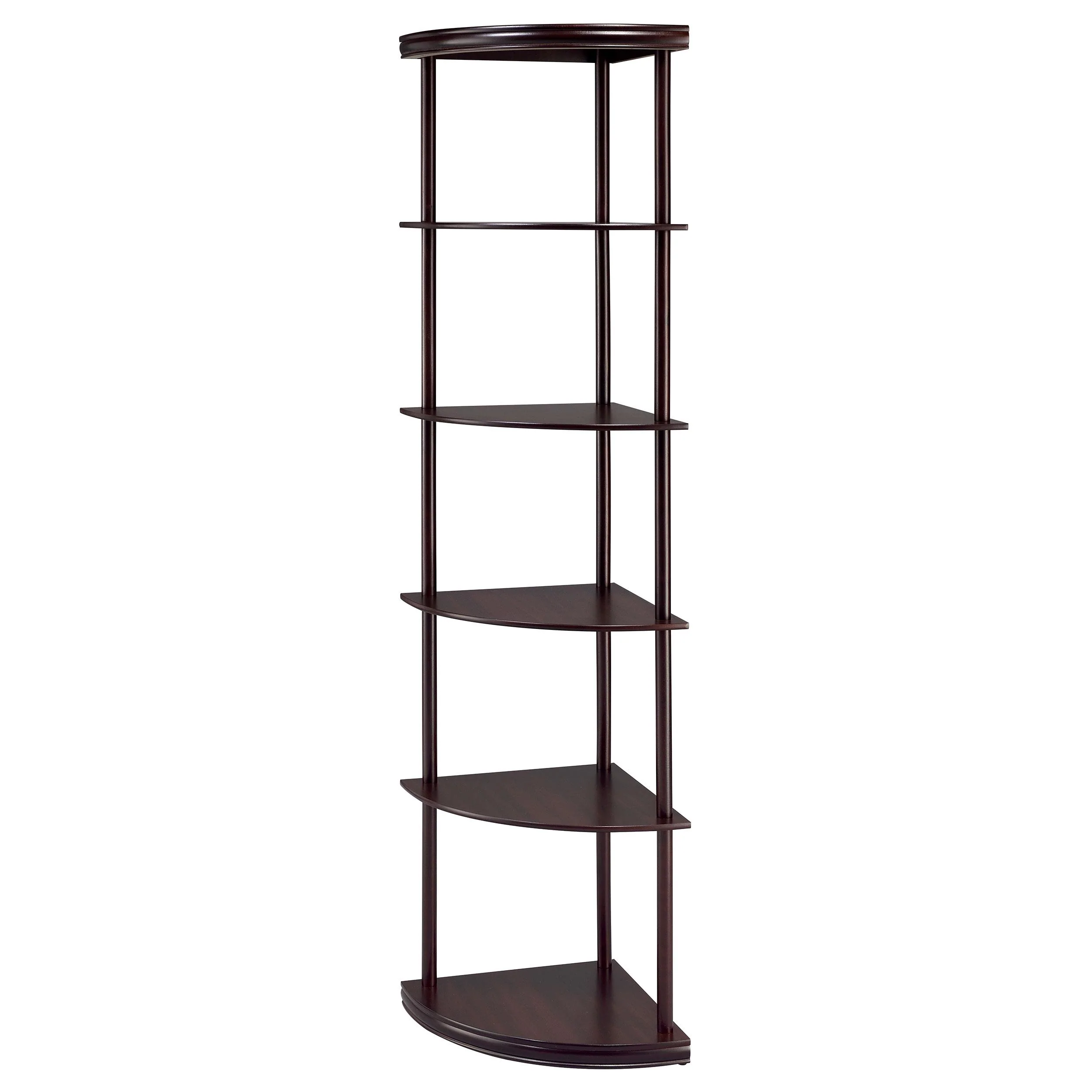 Coaster Furniture Bonwick 800279 72-inch 5-shelf Corner Bookshelf - Cappuccino - Image 3