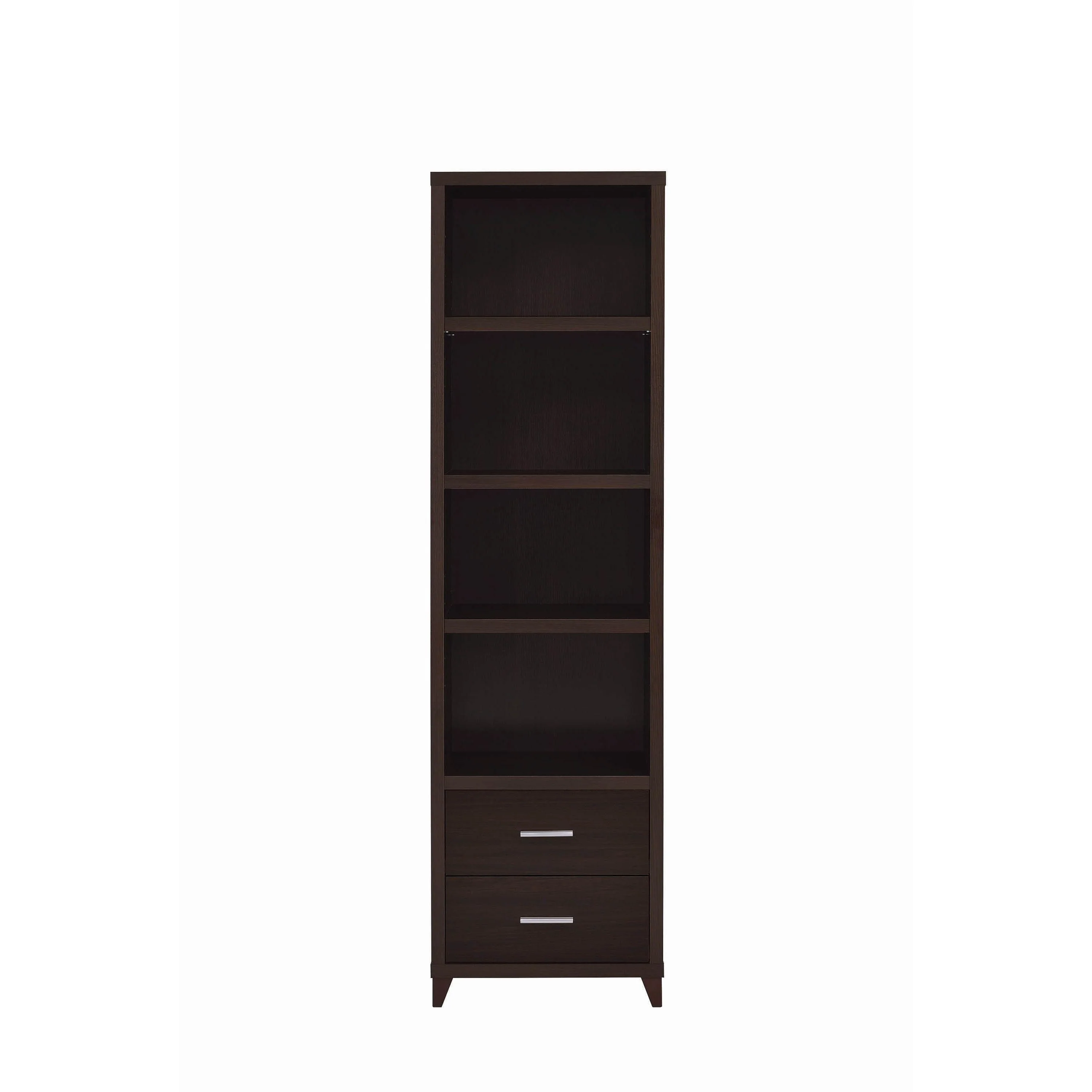 Coaster Furniture Lewes 700882 4-shelf Engineered Wood Media Tower - Cappuccino - Image 3