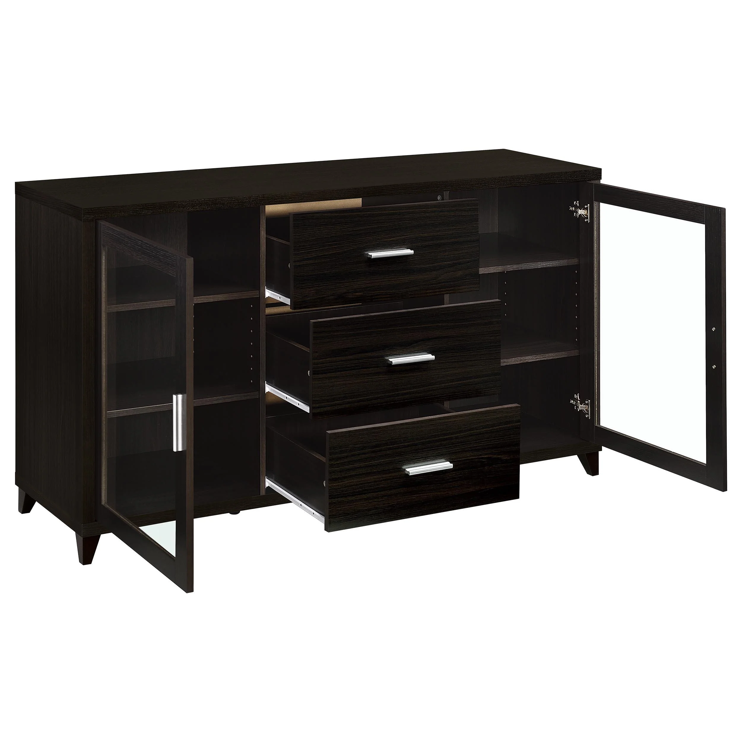 Coaster Furniture Lewes 700881 2-door Engineered Wood 60" TV Stand - Cappuccino - Image 2