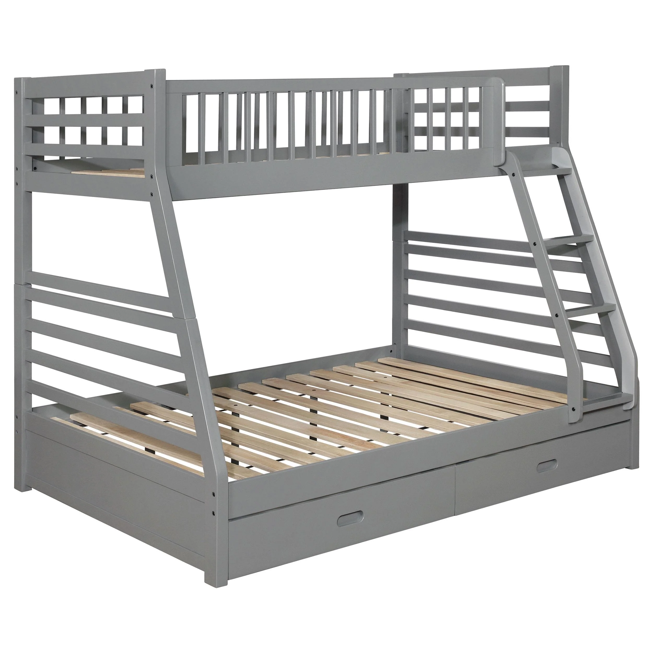 Coaster Furniture Ashton 460182 2-Drawer Wood Twin Over Full Bunk Bed - Grey - Image 1
