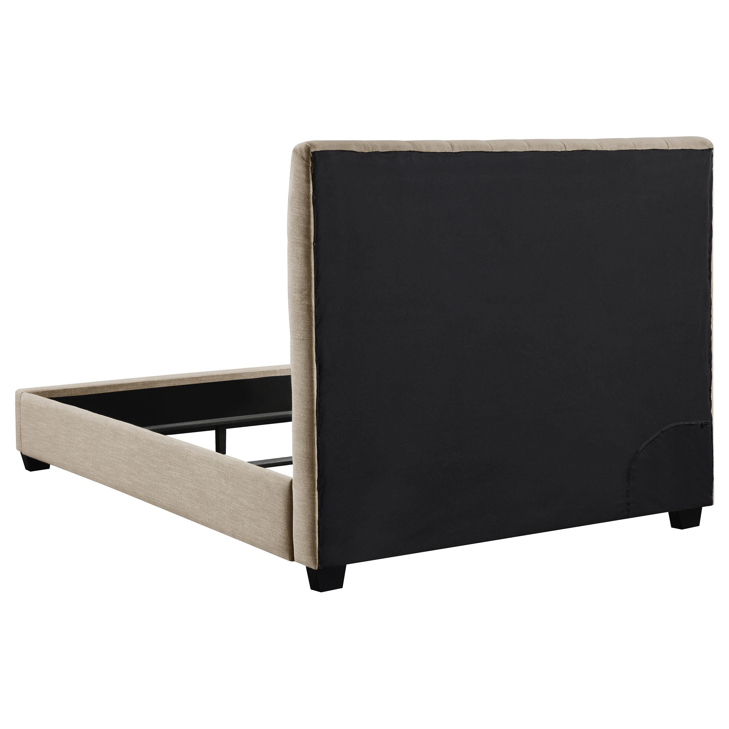 Coaster Furniture Chloe 300007F Upholstered Full Panel Bed - Oatmeal - Image 3