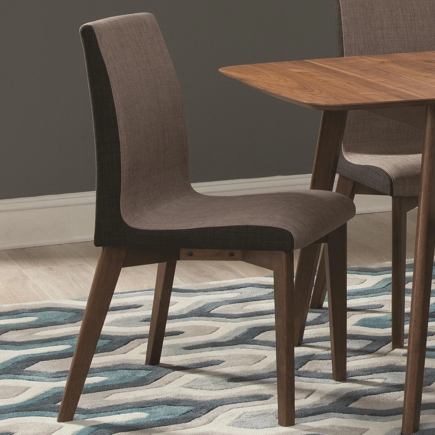 Coaster Furniture Redbridge 106592 Upholstered Dining Side Chair - Walnut (Set of 2) - Image 3