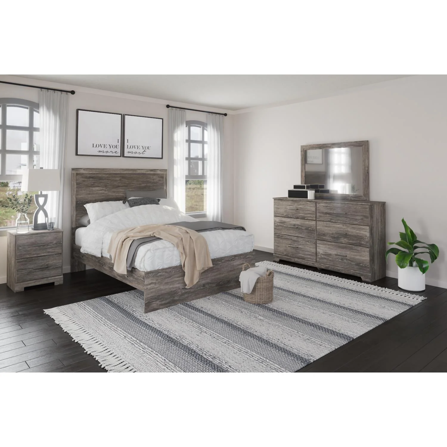 Signature Design by Ashley Ralinksi B2587B9 5 pc Full Panel Bedroom Set