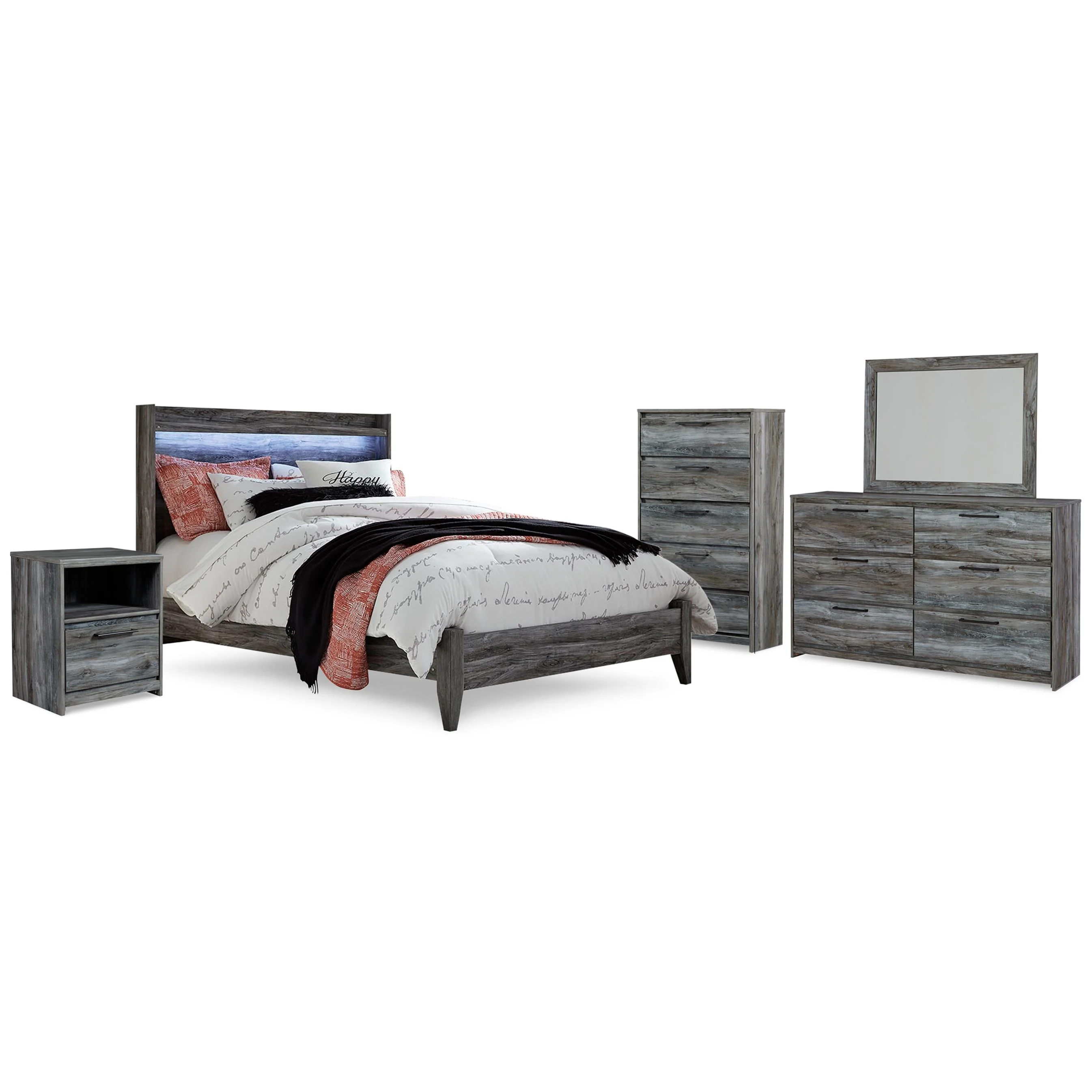 Signature Design by Ashley Baystorm B221B56 6 pc Queen Panel Bedroom Set - Image 1