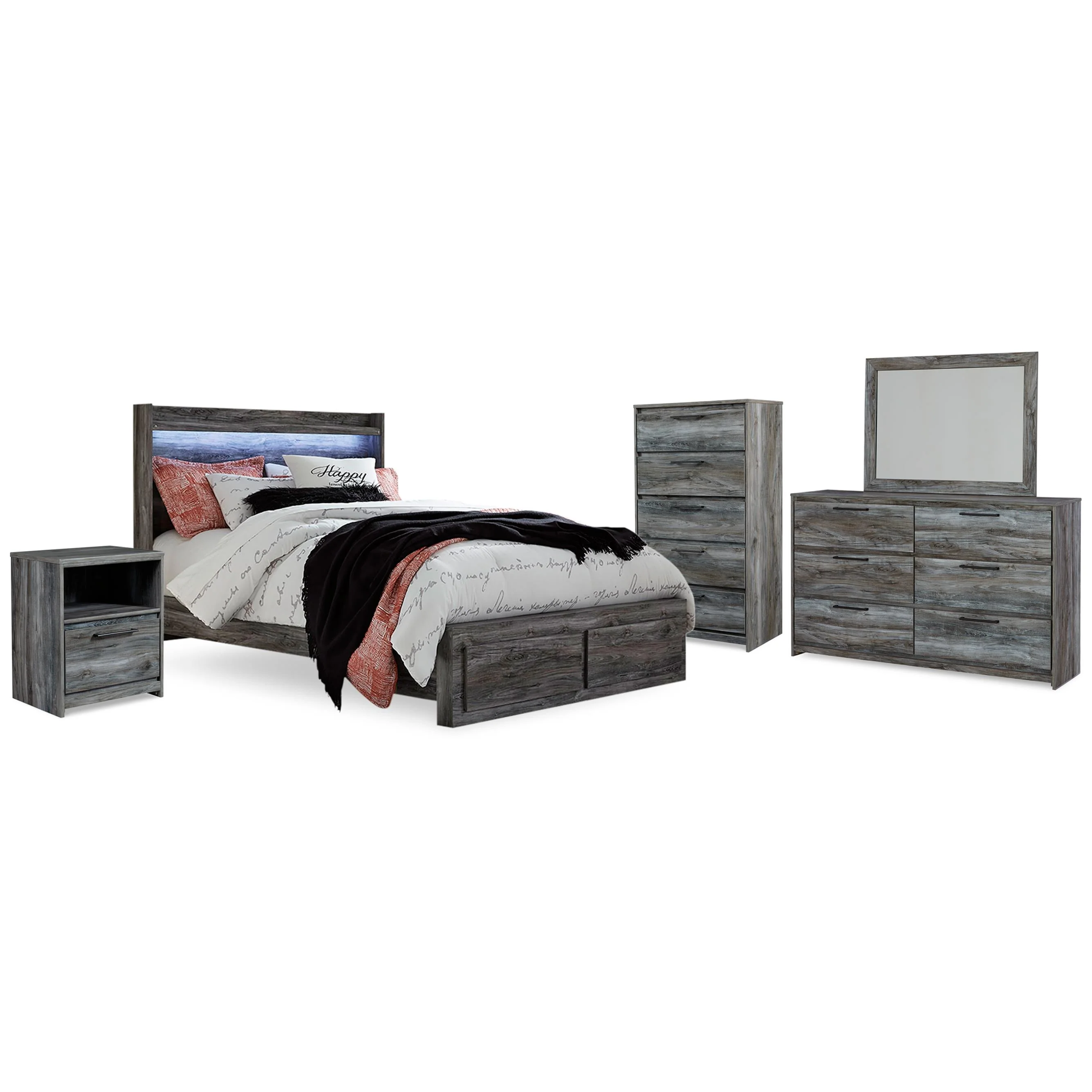 Signature Design by Ashley Baystorm B221B57 9 pc Queen Panel Bedroom Set - Image 2