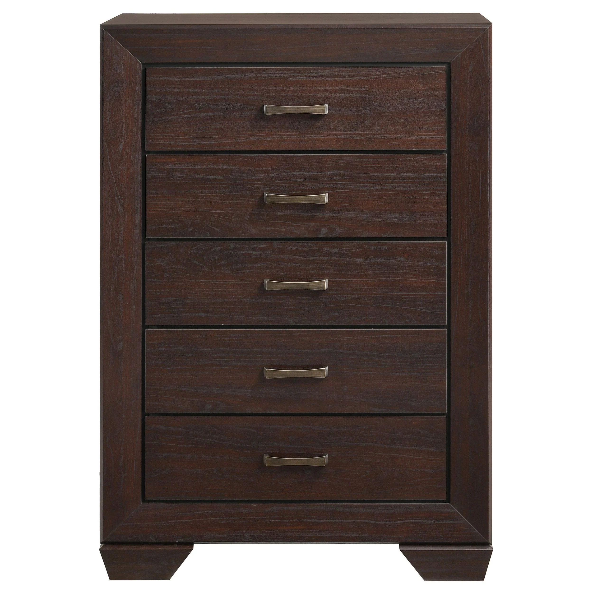 Coaster Furniture Kauffman 204395 5-Drawer Bedroom Chest - Dark Cocoa - Image 2