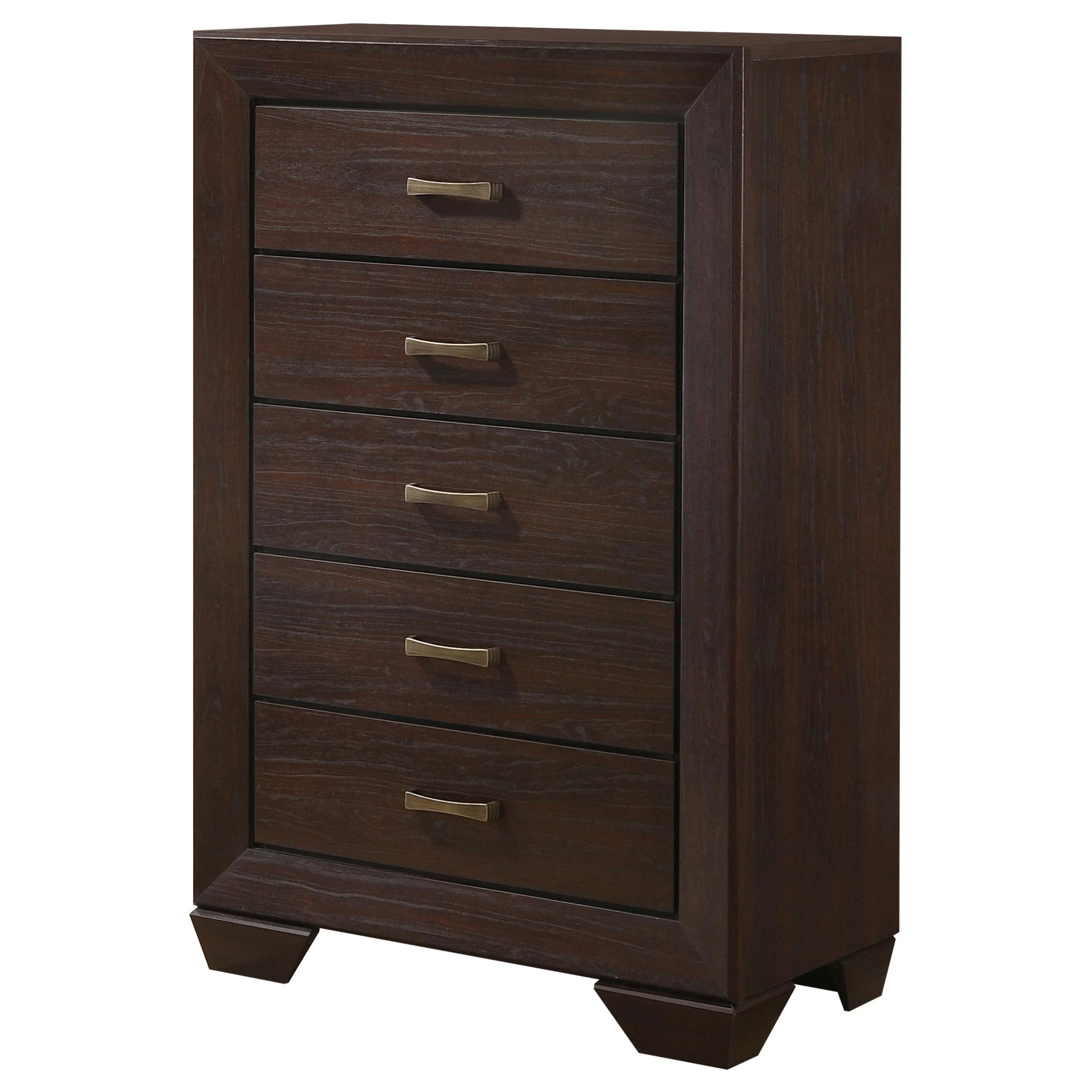 Coaster Furniture Kauffman 204395 5-Drawer Bedroom Chest - Dark Cocoa - Image 3