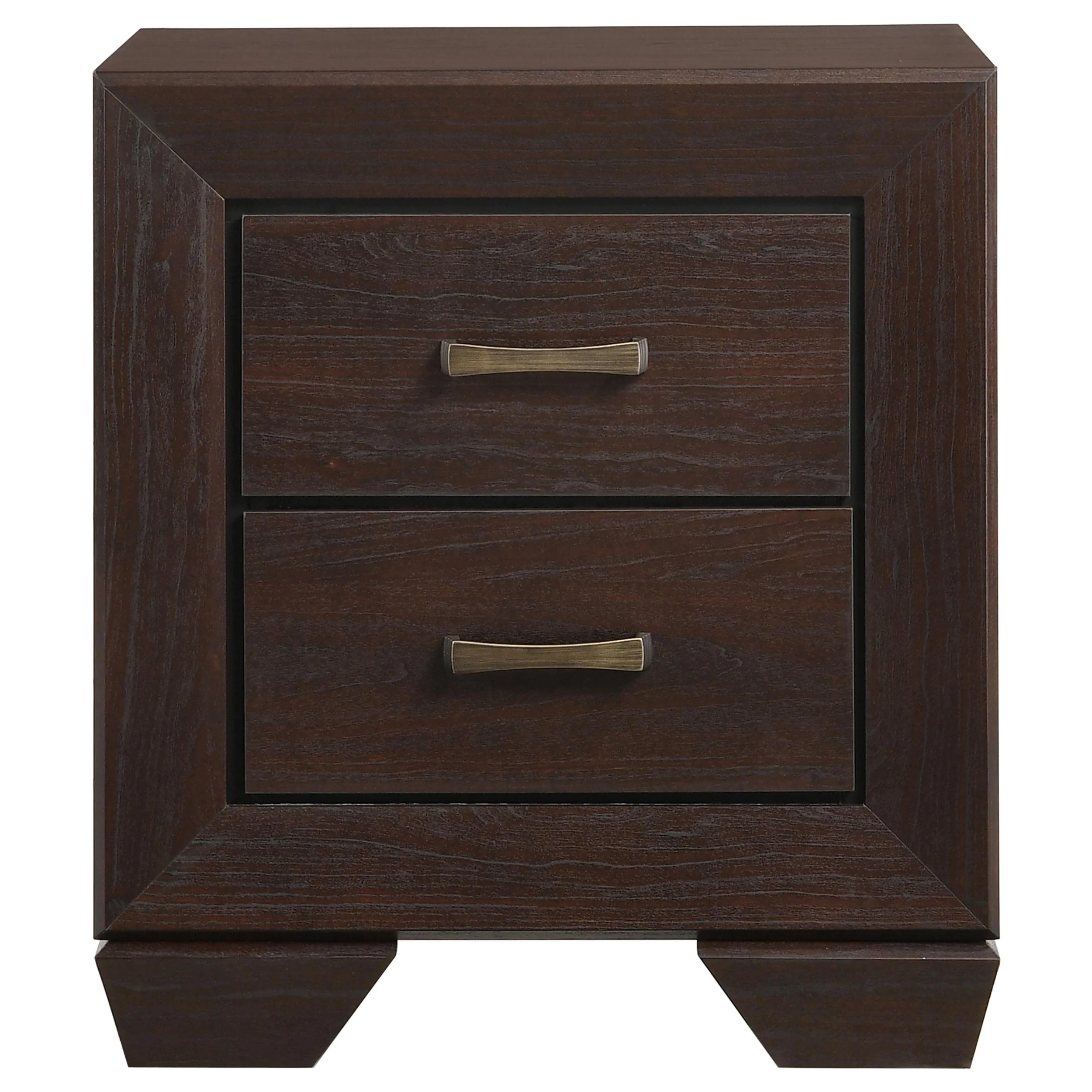 Coaster Furniture Kauffman 204392 2-Drawer Nightstand - Dark Cocoa - Image 2