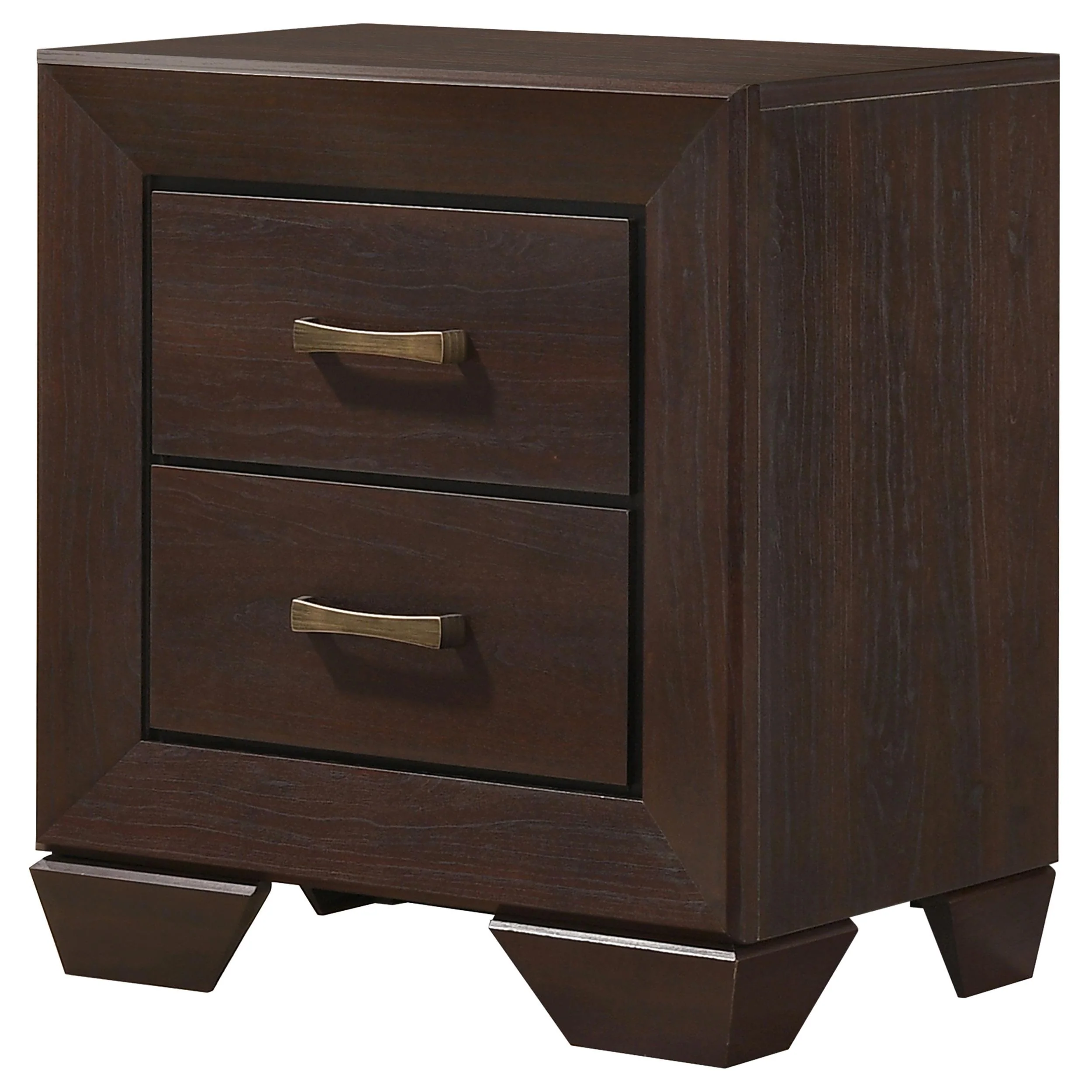 Coaster Furniture Kauffman 204392 2-Drawer Nightstand - Dark Cocoa - Image 3