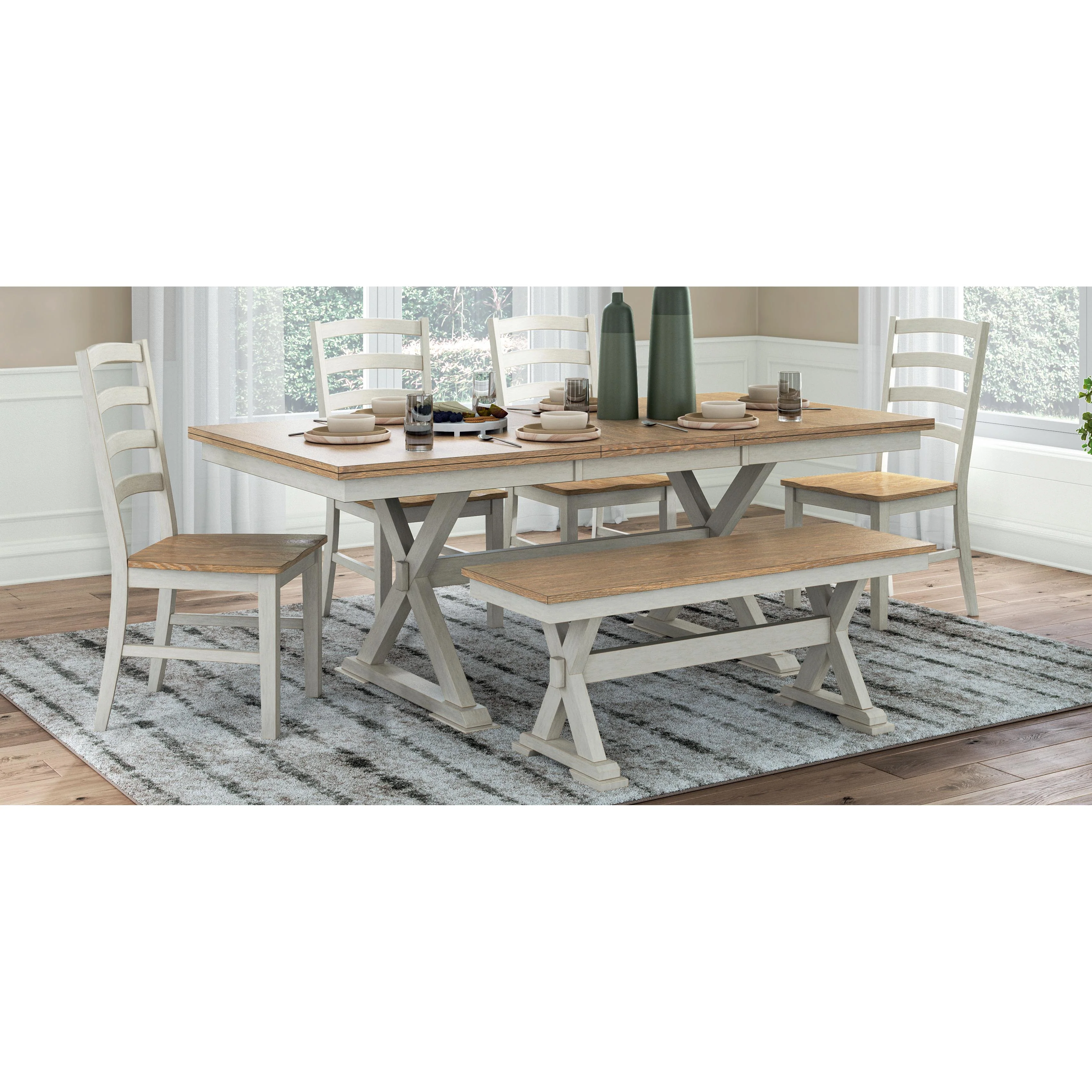 Signature Design by Ashley Purlaney PCD627D2 6 pc Dining Set - Image 1