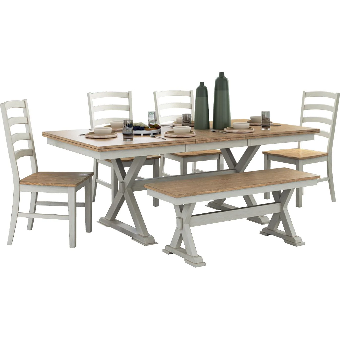 Signature Design by Ashley Purlaney PCD627D2 6 pc Dining Set - Image 2