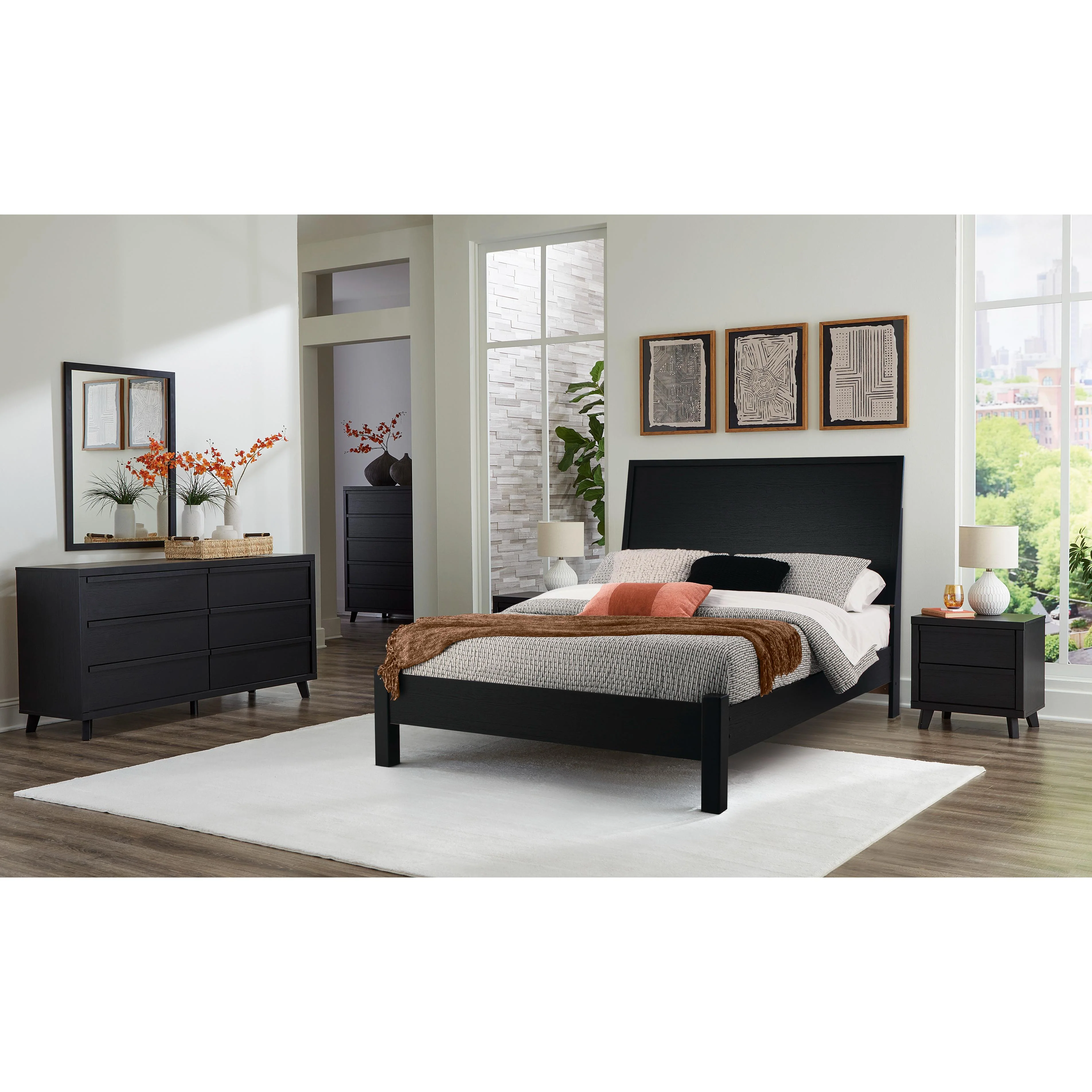 Signature Design by Ashley Danziar B1013B27 6 pc Queen Panel Bedroom Set - Image 1