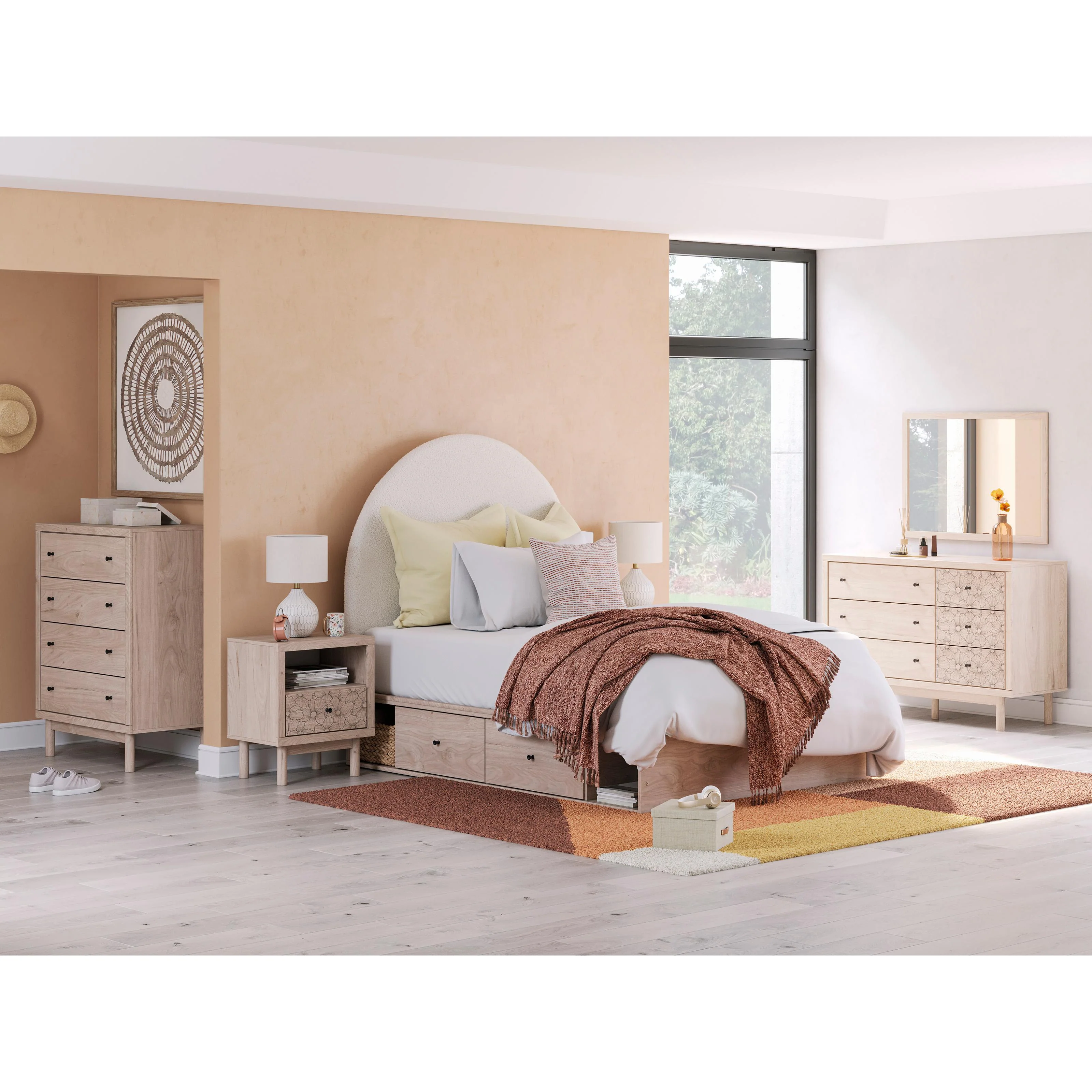 Signature Design by Ashley Arloster PCB1566 5 pc Full Panel Bedroom Set - Image 1