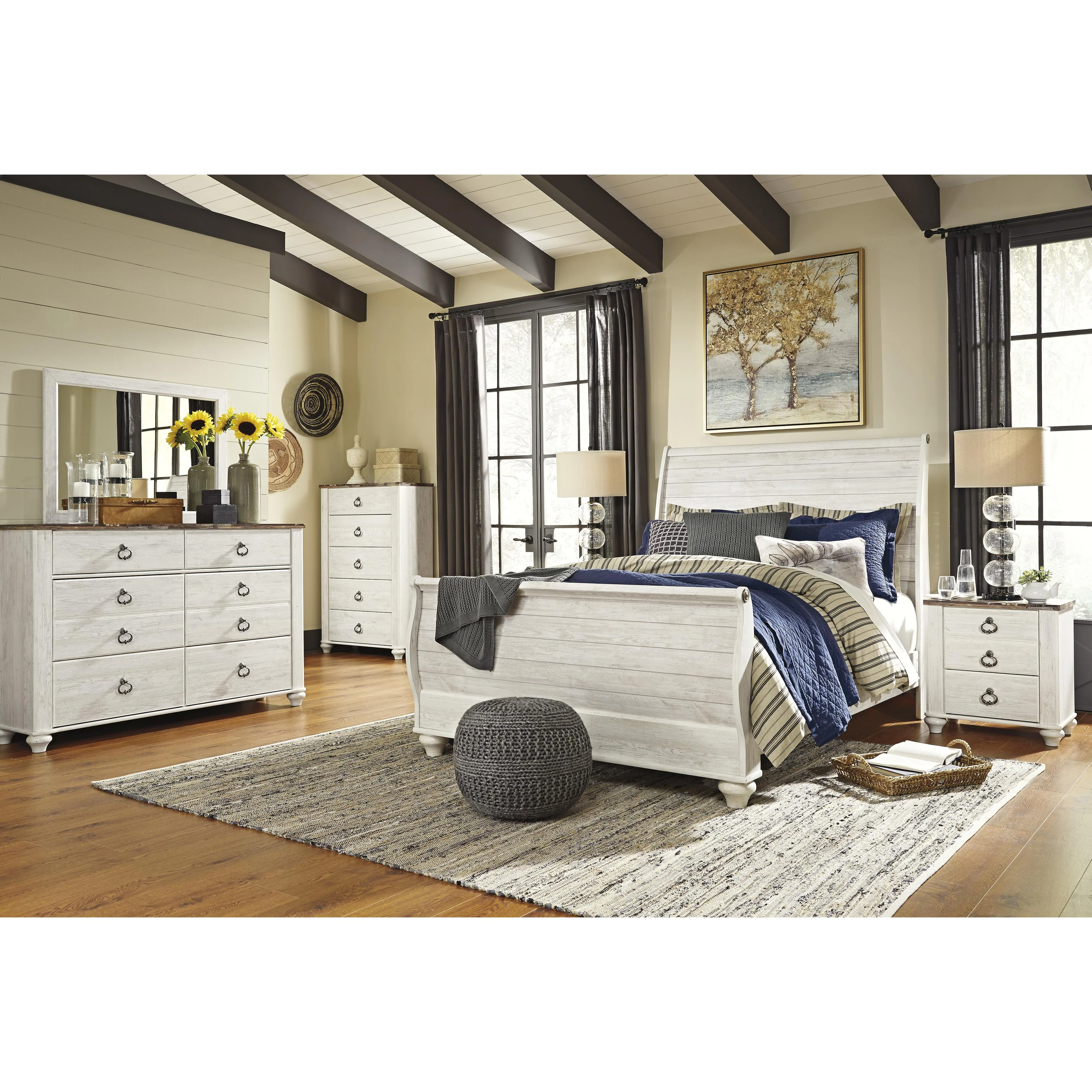 Signature Design by Ashley Willowton Queen Sleigh Bed B267-77/B267-74/B267-96 - Image 3