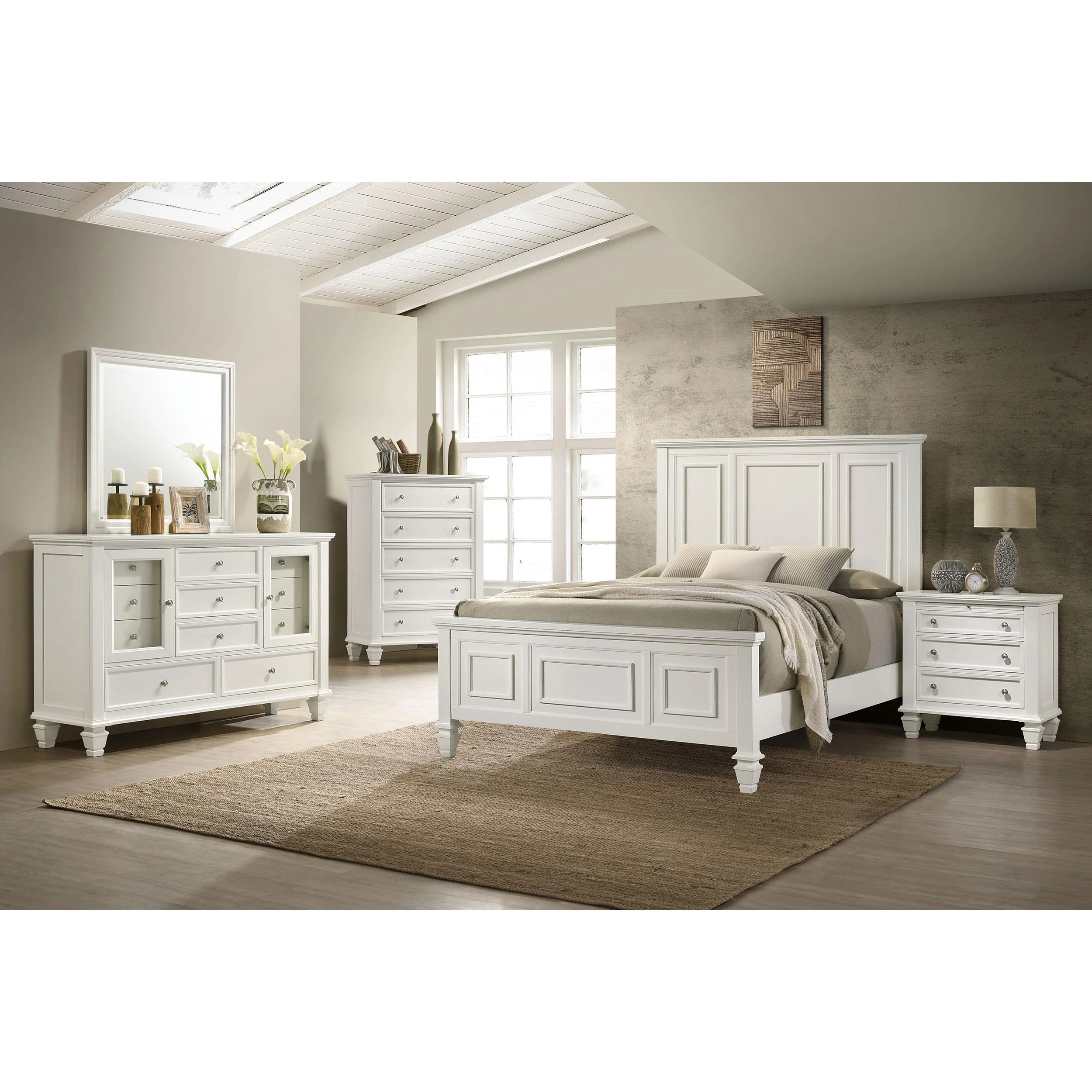 Coaster Furniture Sandy Beach 201301KEN-S5 7 pc King Panel Bedroom Set - Image 1