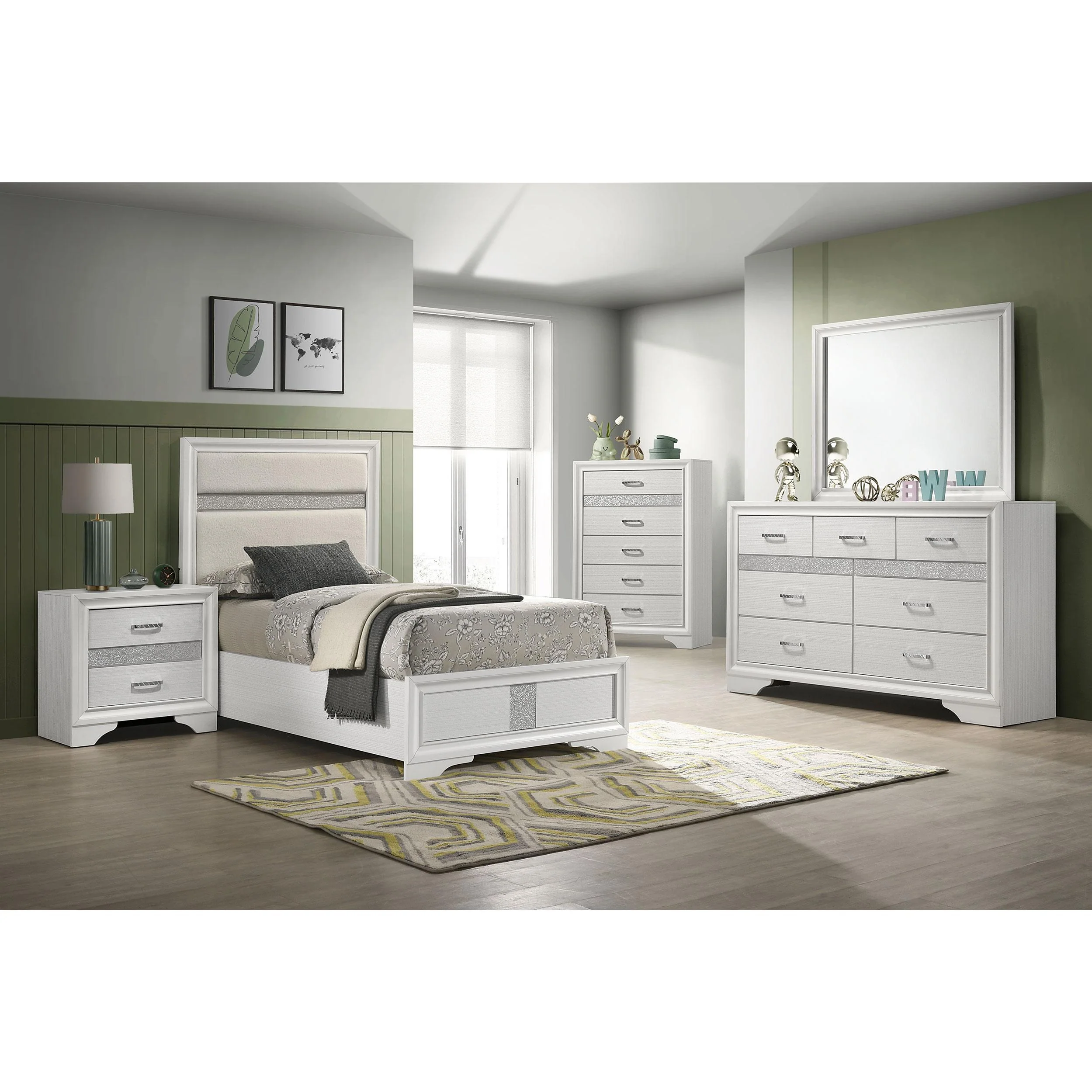 Coaster Furniture Miranda 205110T-S5 7 pc Twin Bedroom Set - Image 1