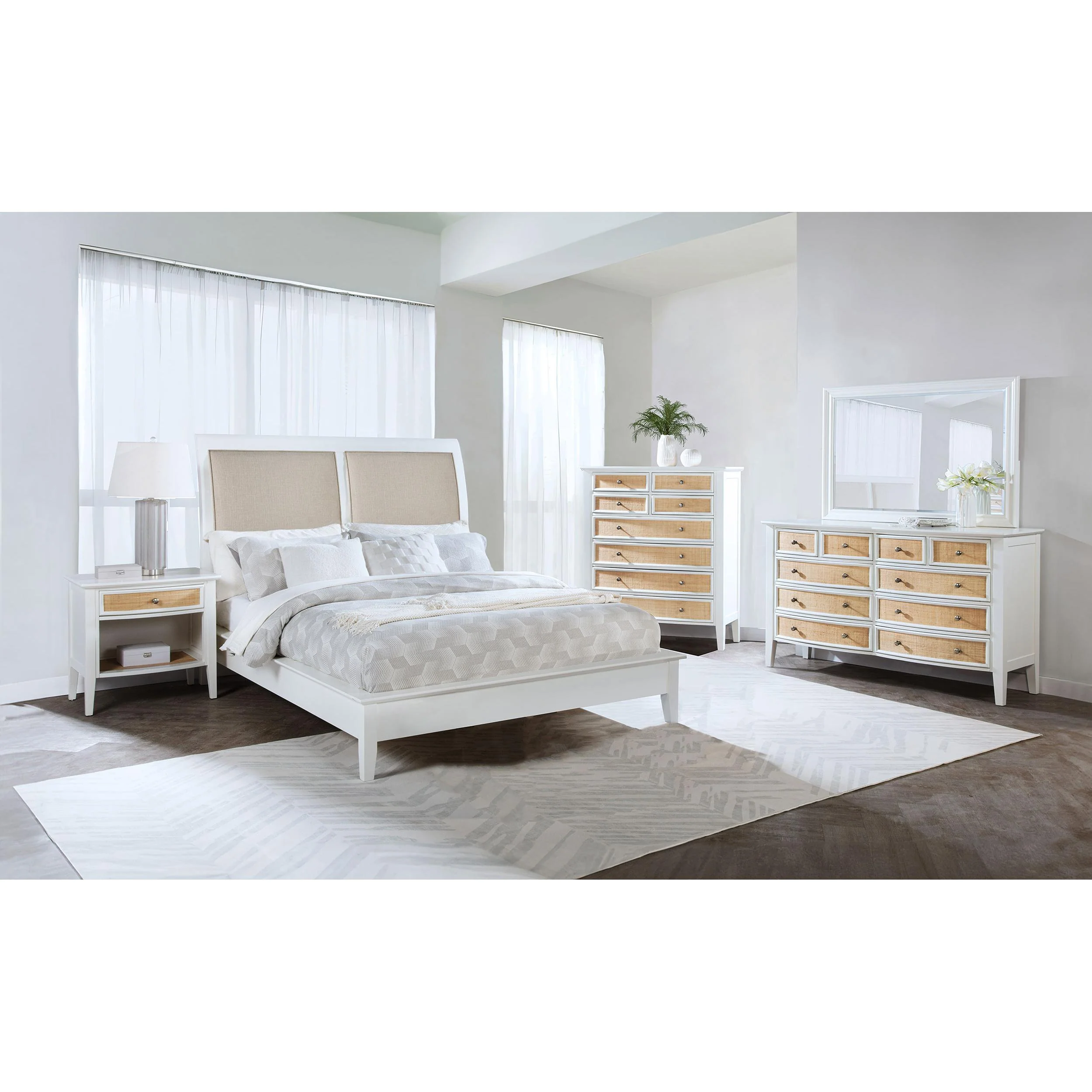 Coaster Furniture Bexhill 223471KW-S5 7 pc California King Panel Bedroom Set - Image 1