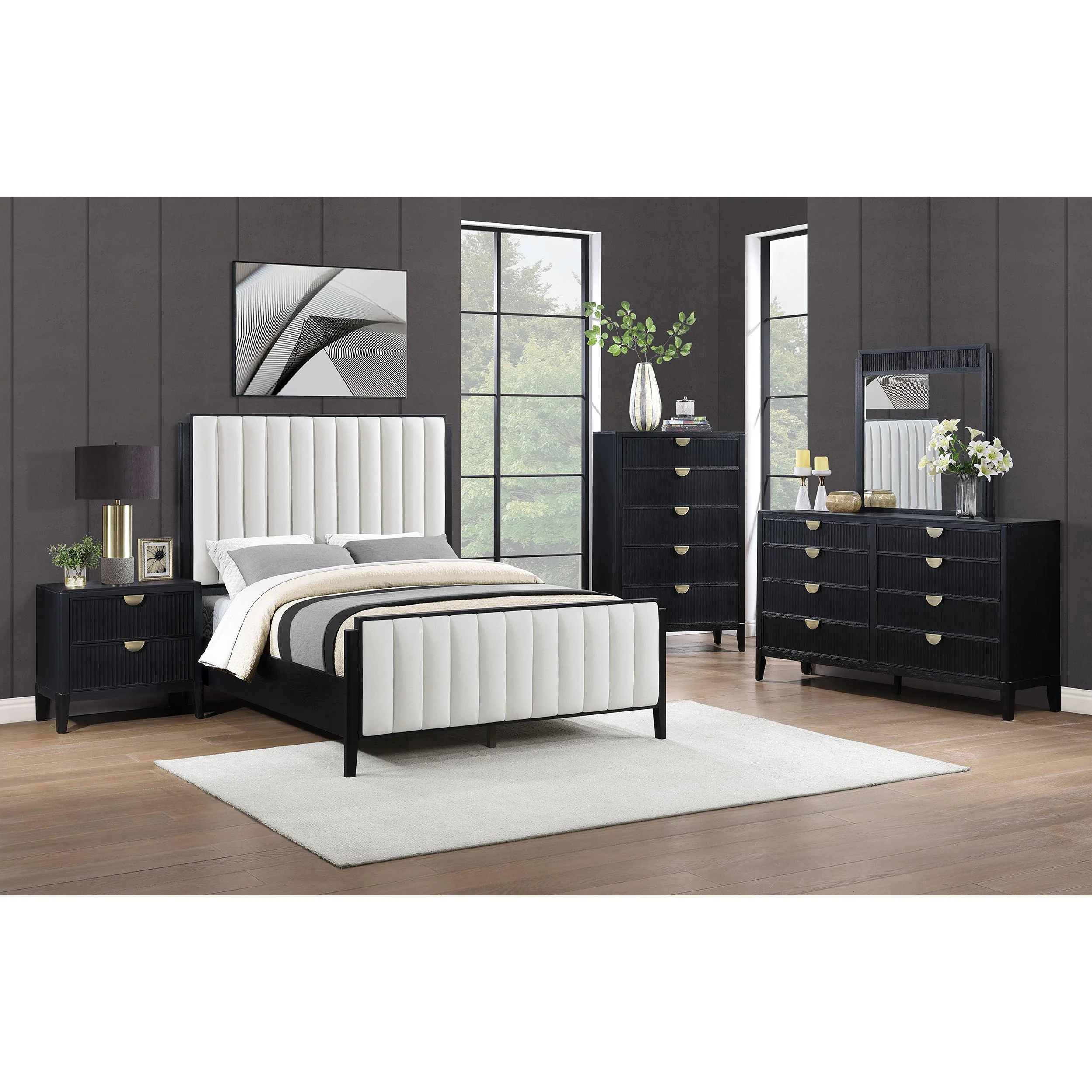 Coaster Furniture Brookmead 224710Q-S5 7 pc Queen Upholstered Bedroom Set - Image 1