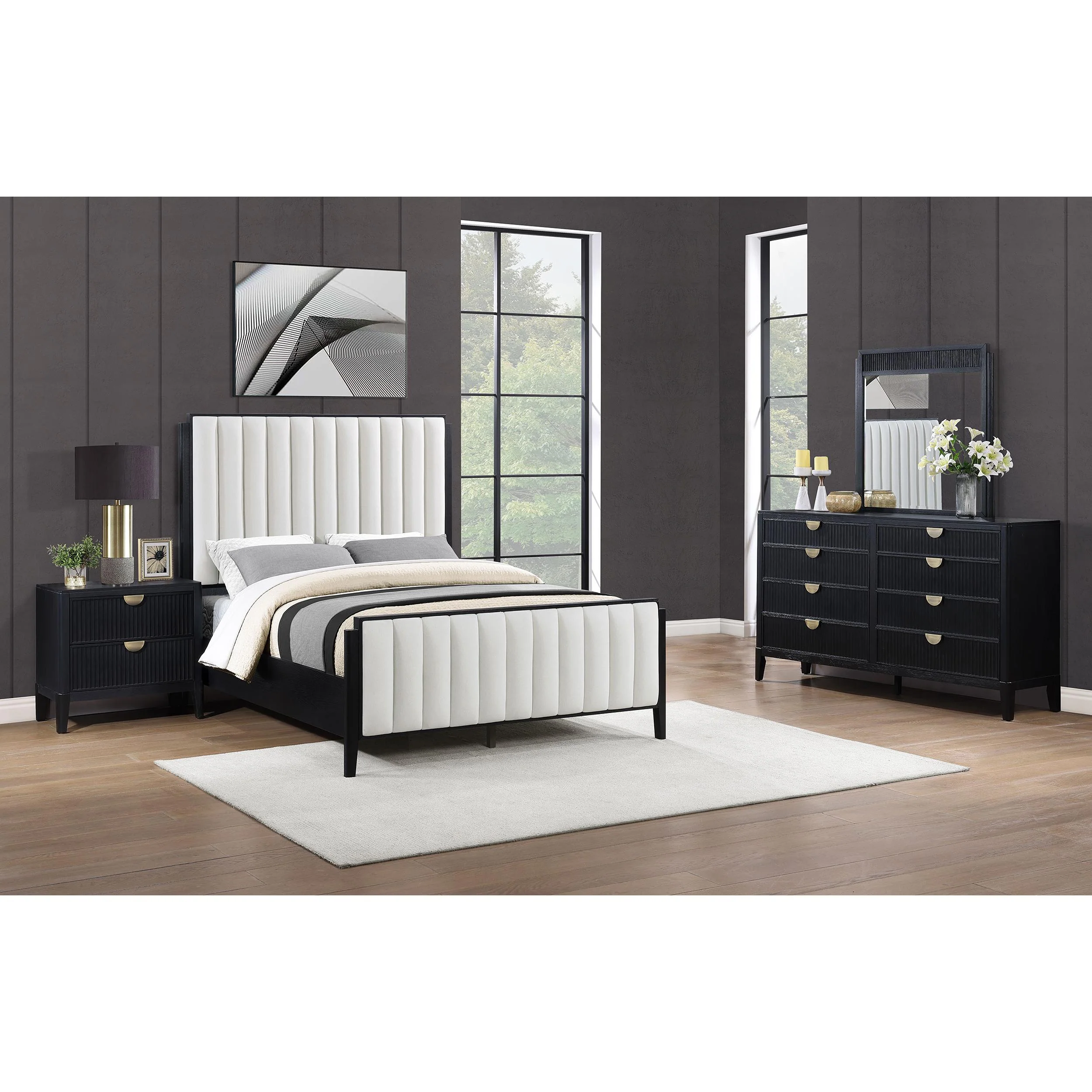 Coaster Furniture Brookmead 224710KW-S4 6 pc California King Upholstered Bedroom Set - Image 1