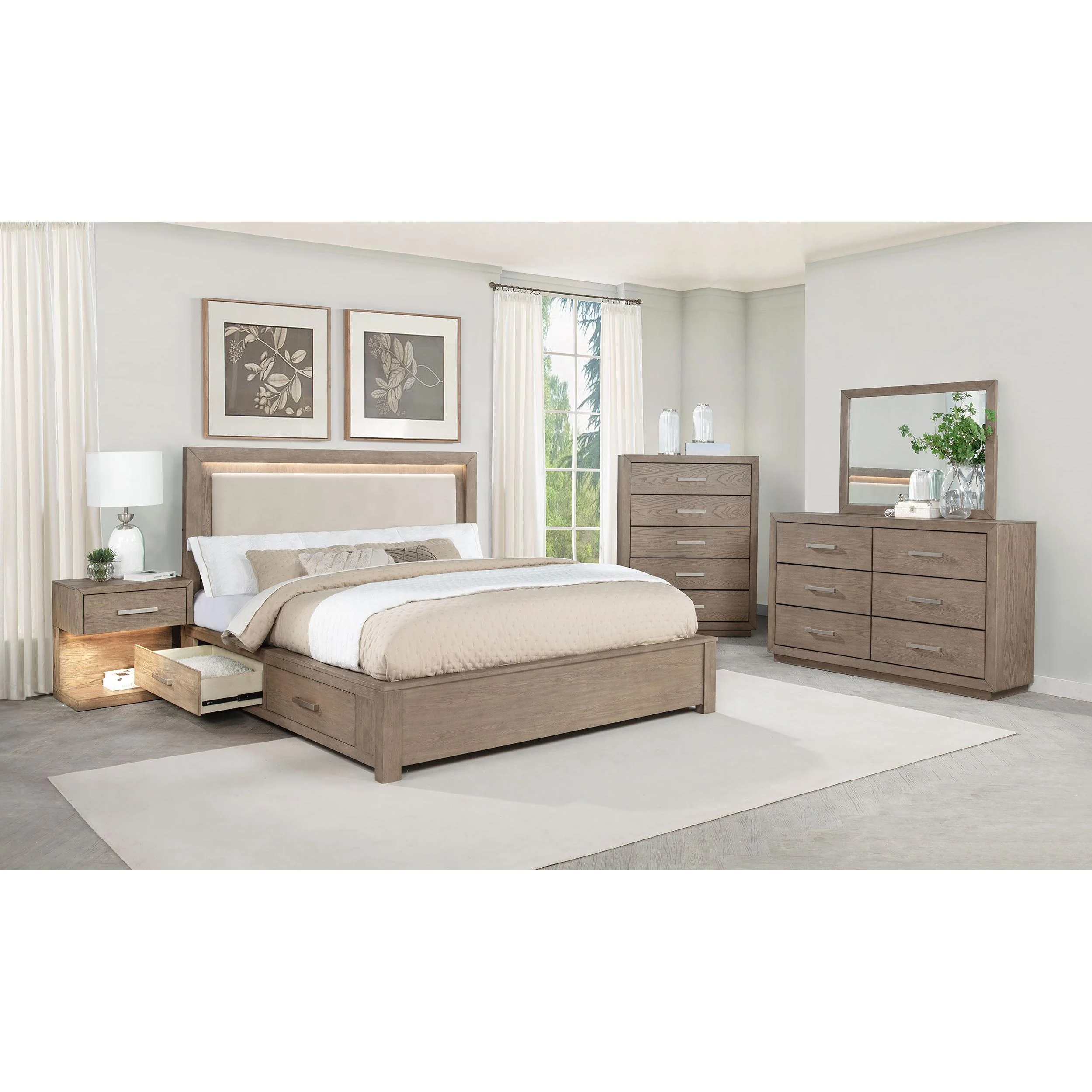 Coaster Furniture Kenora 224850KE-S5 7 pc King Storage Bedroom Set - Image 1