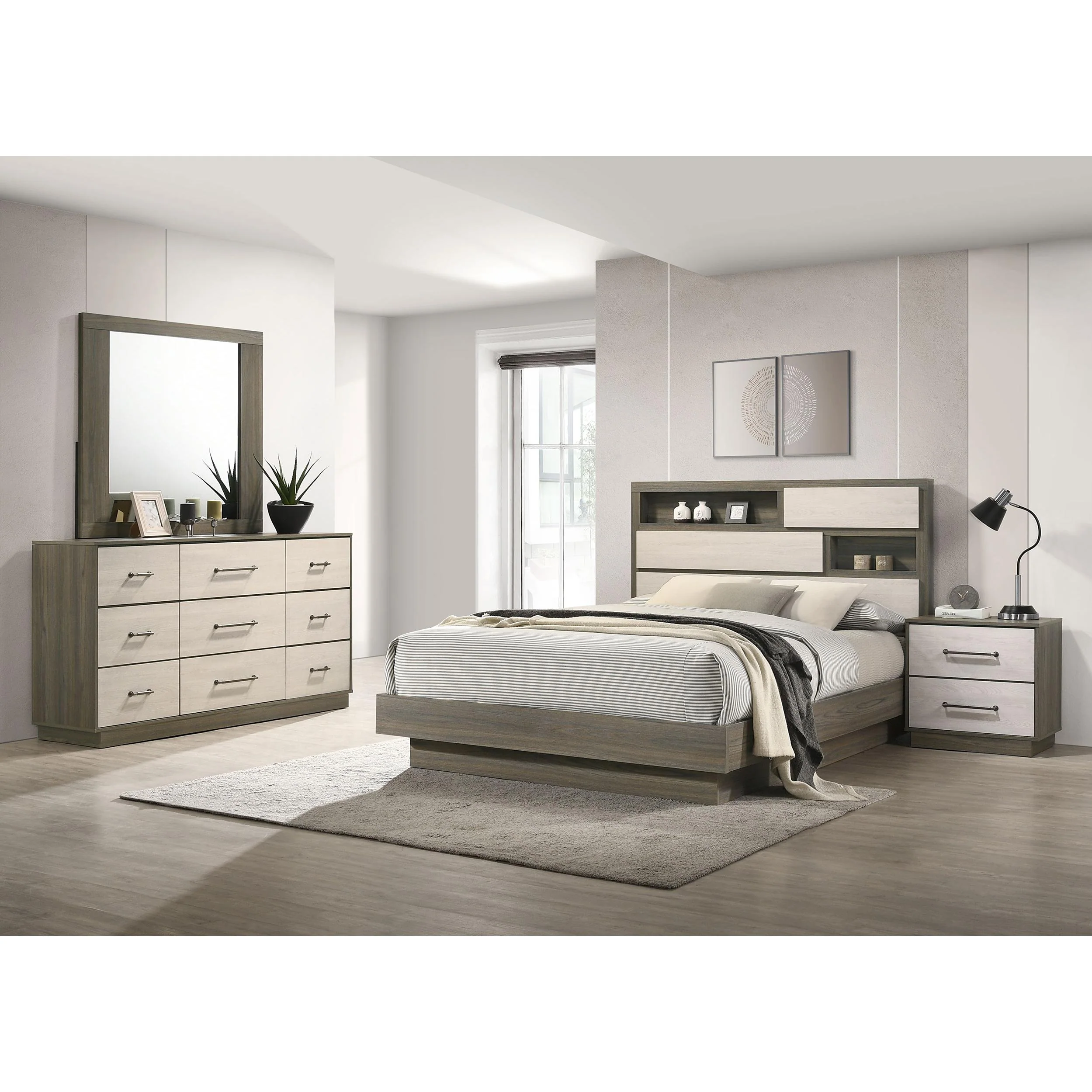 Coaster Furniture Fenwick 224981KW-S4 6 pc California King Bookcase Bedroom Set - Image 1