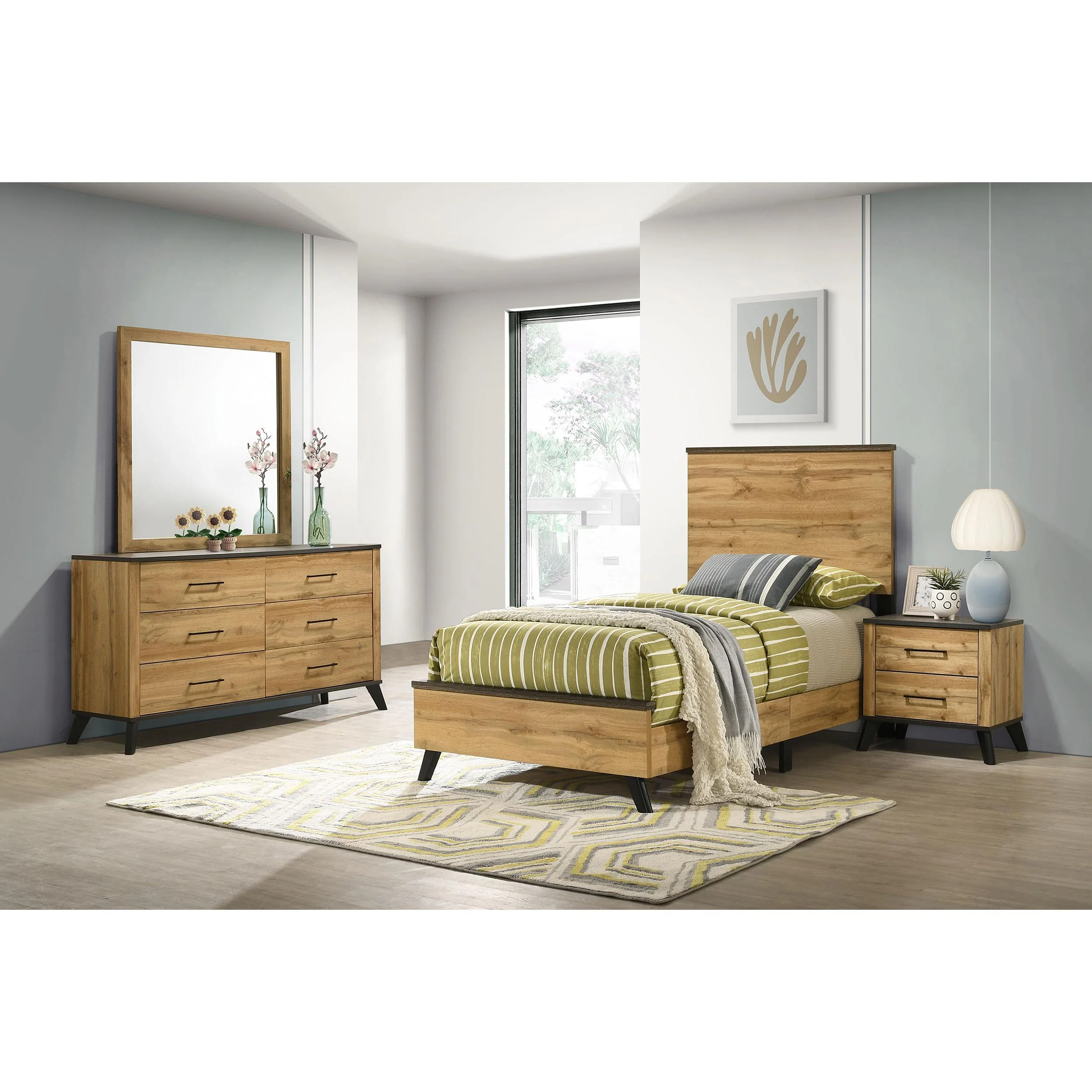 Coaster Furniture Kaywood 225001T-S4 6 pc Twin Panel Bedroom Set - Image 1