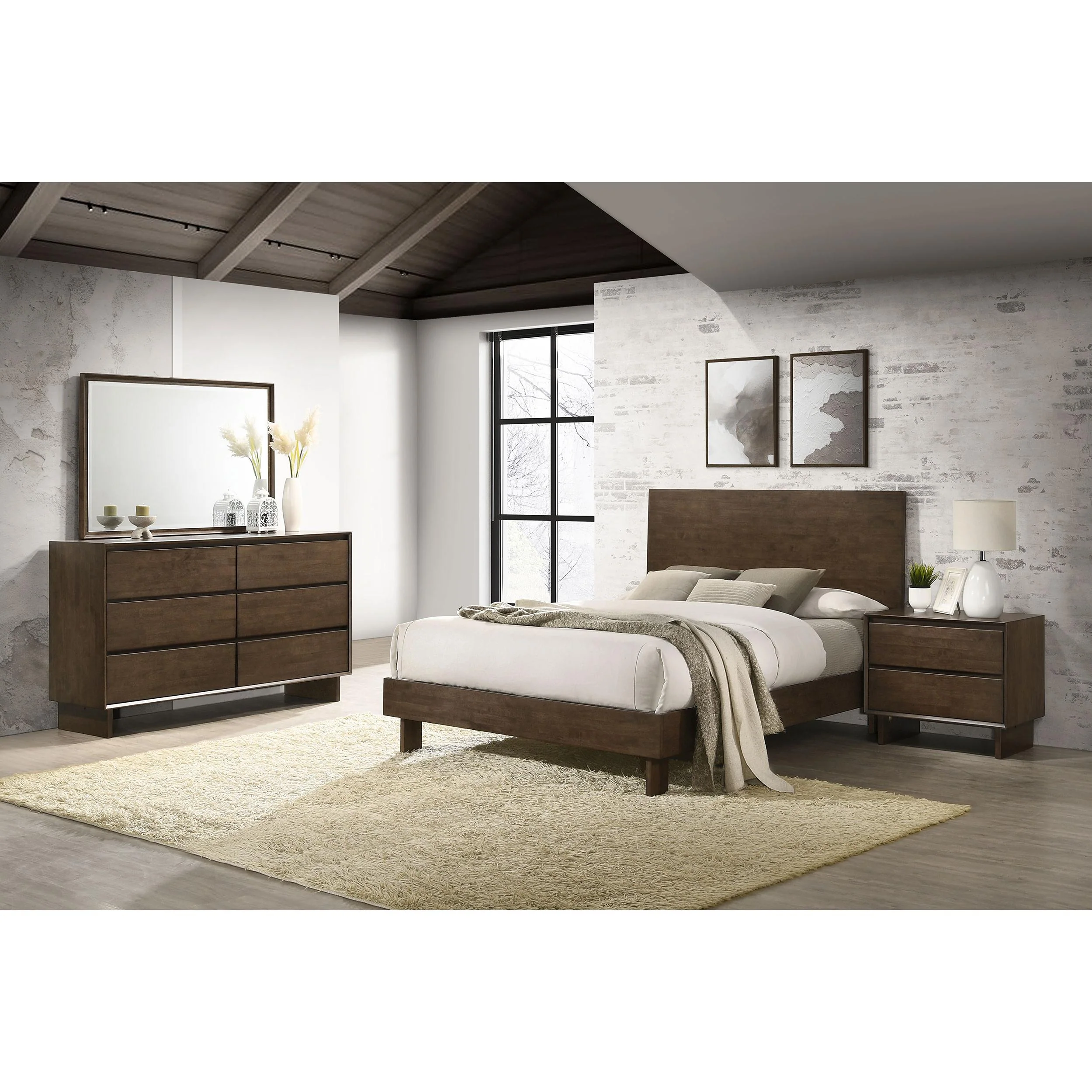 Coaster Furniture Glenwood 225011KE-S4 6 pc King Panel Bedroom Set - Image 1