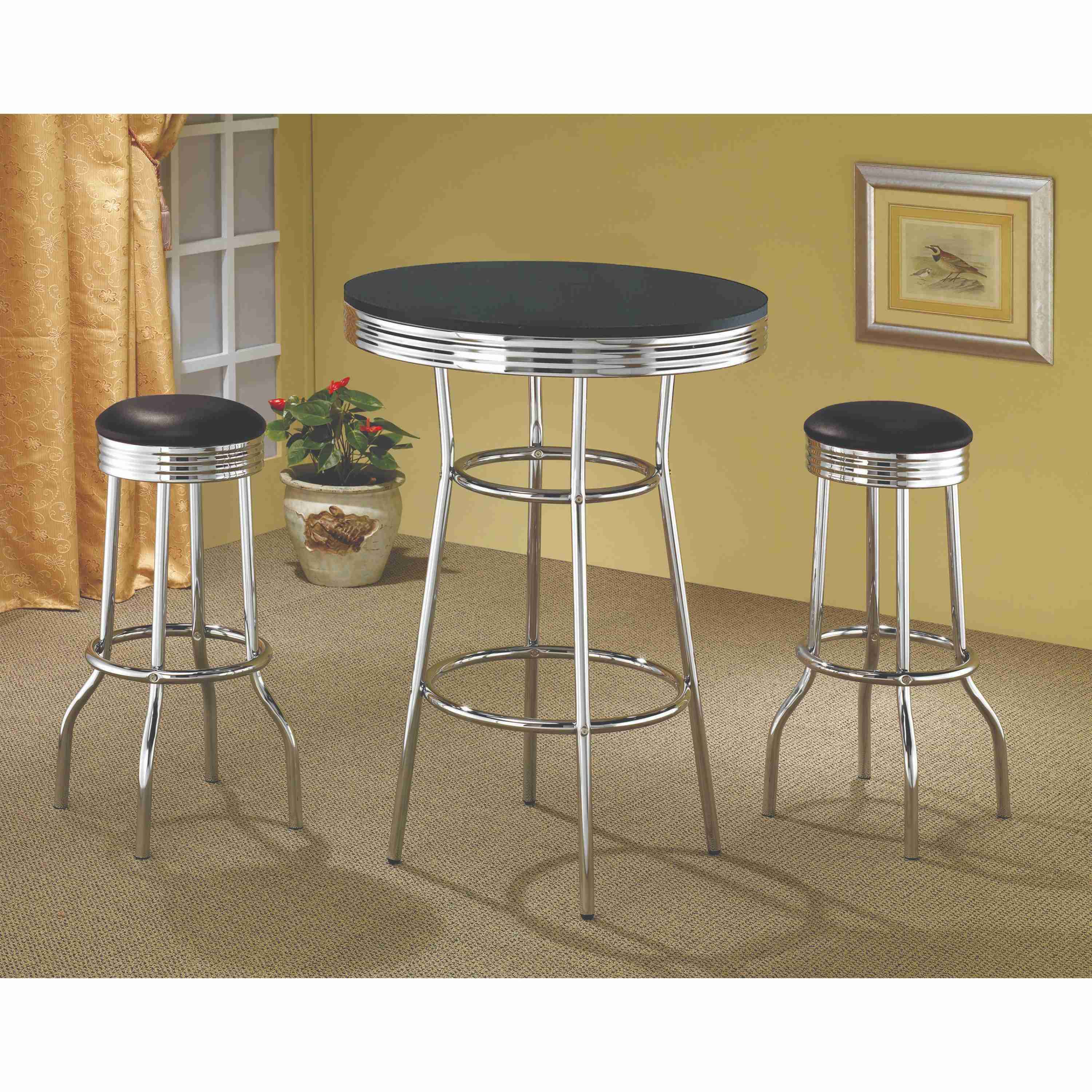 Coaster Furniture Retro 2405-S3 3 pc Pub Height Dining Set - Image 1