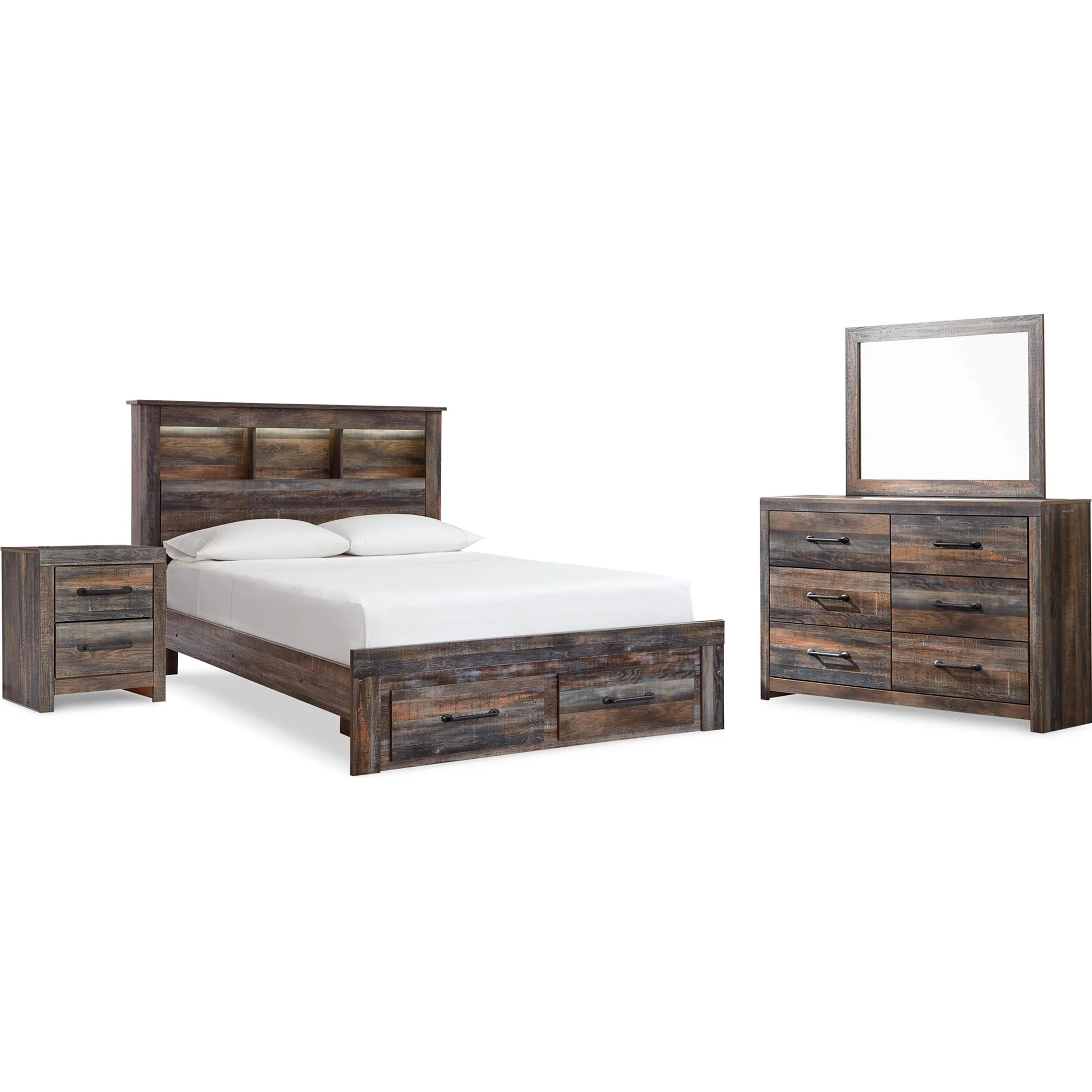 Signature Design by Ashley Drystan B211B75 6 pc Queen Bookcase Bedroom Set - Image 1