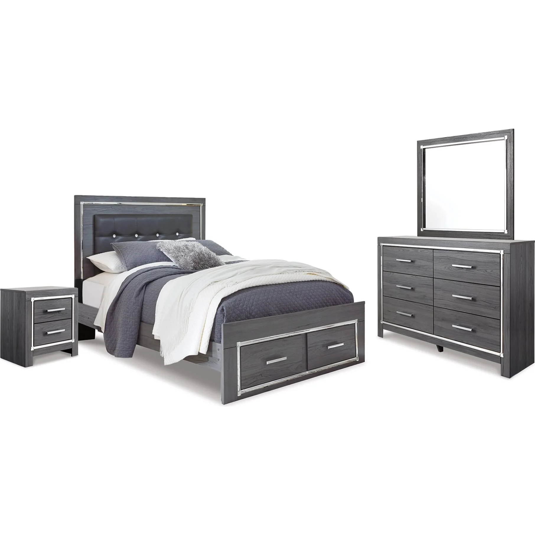 Signature Design by Ashley Lodanna B214B16 6 pc Queen Panel Bedroom Set - Image 1