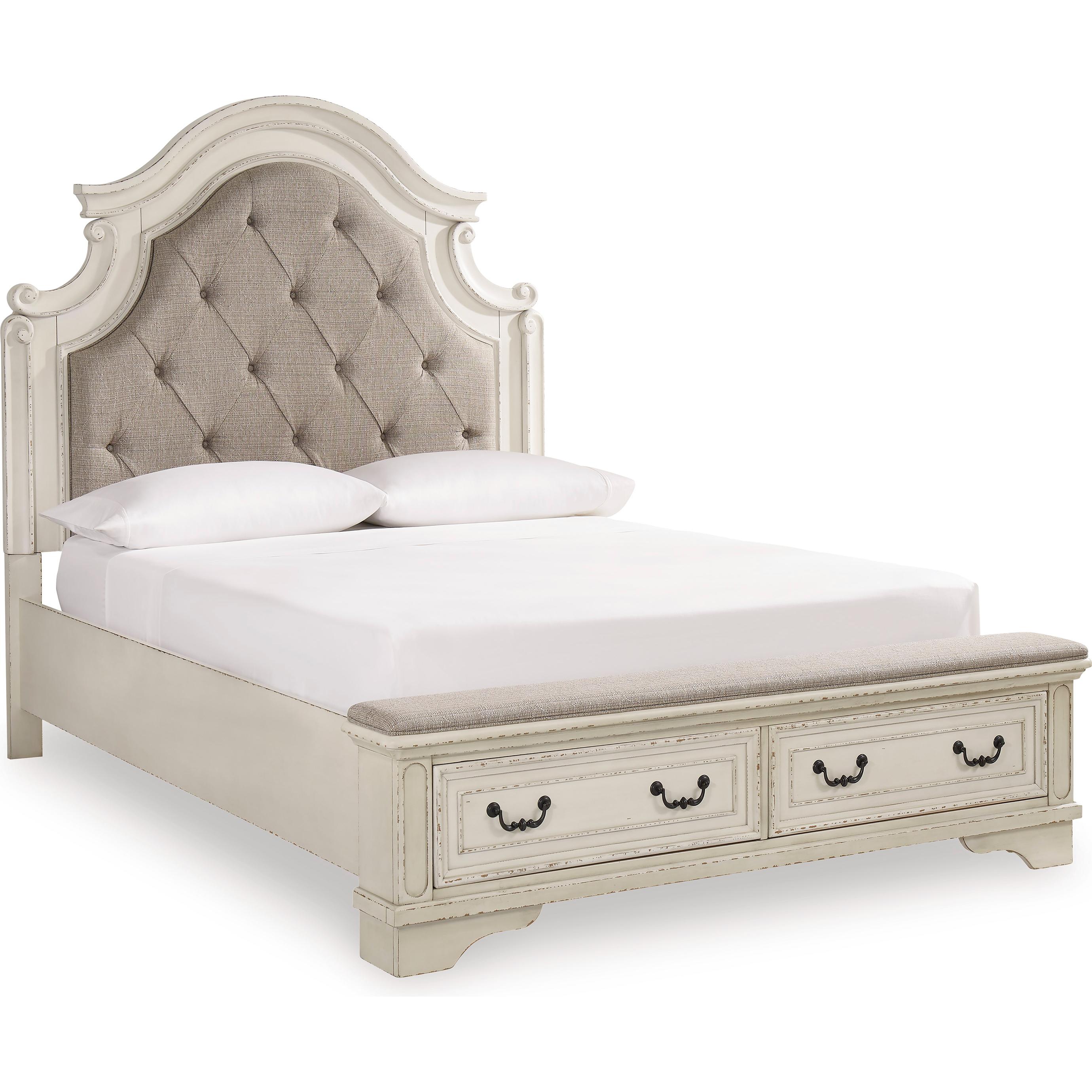 Signature Design by Ashley Realyn B743B36 6 pc Queen Upholstered Panel Bedroom Set - Image 2
