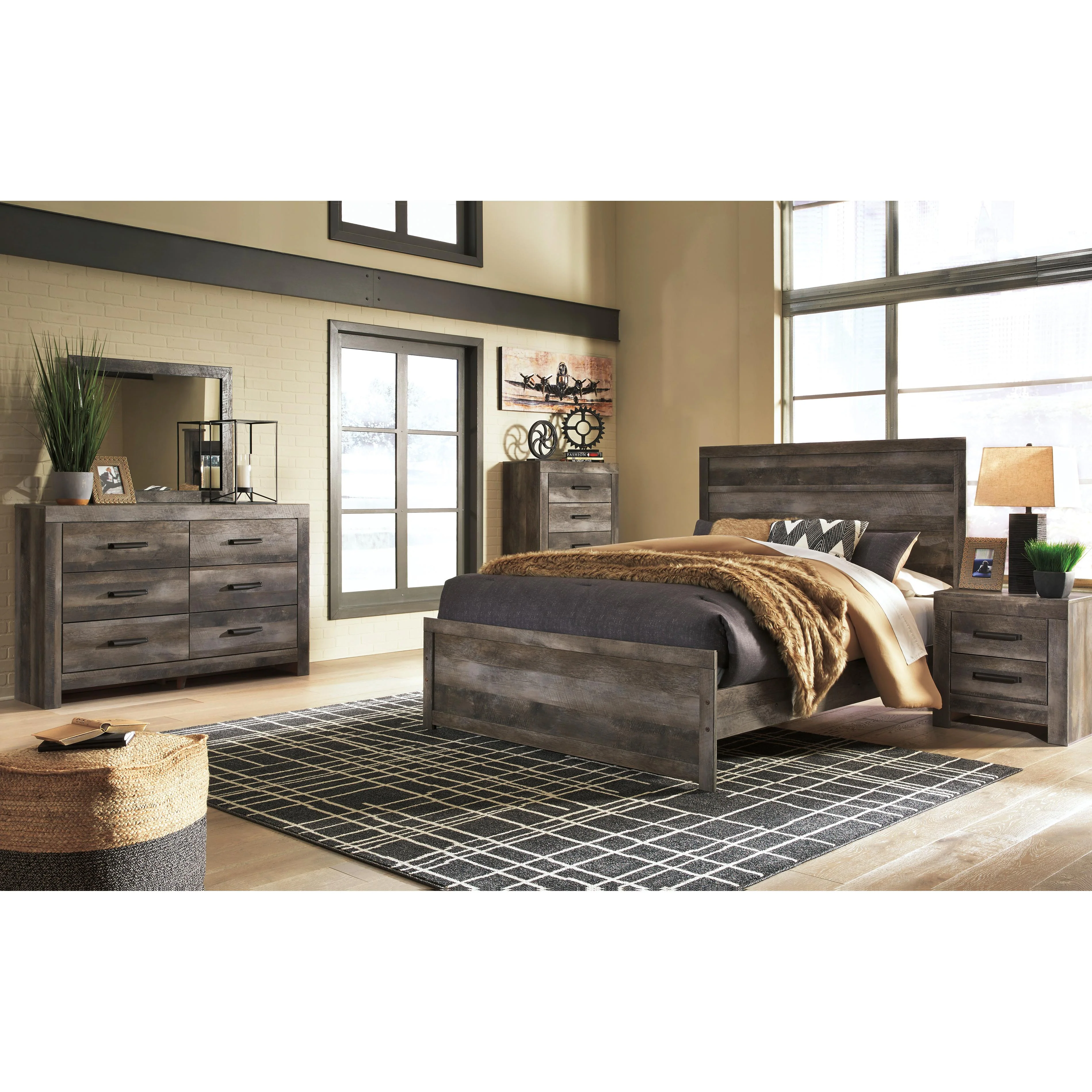 Signature Design by Ashley Wynnlow B440B41 8 pc Queen Panel Bedroom Set - Image 1
