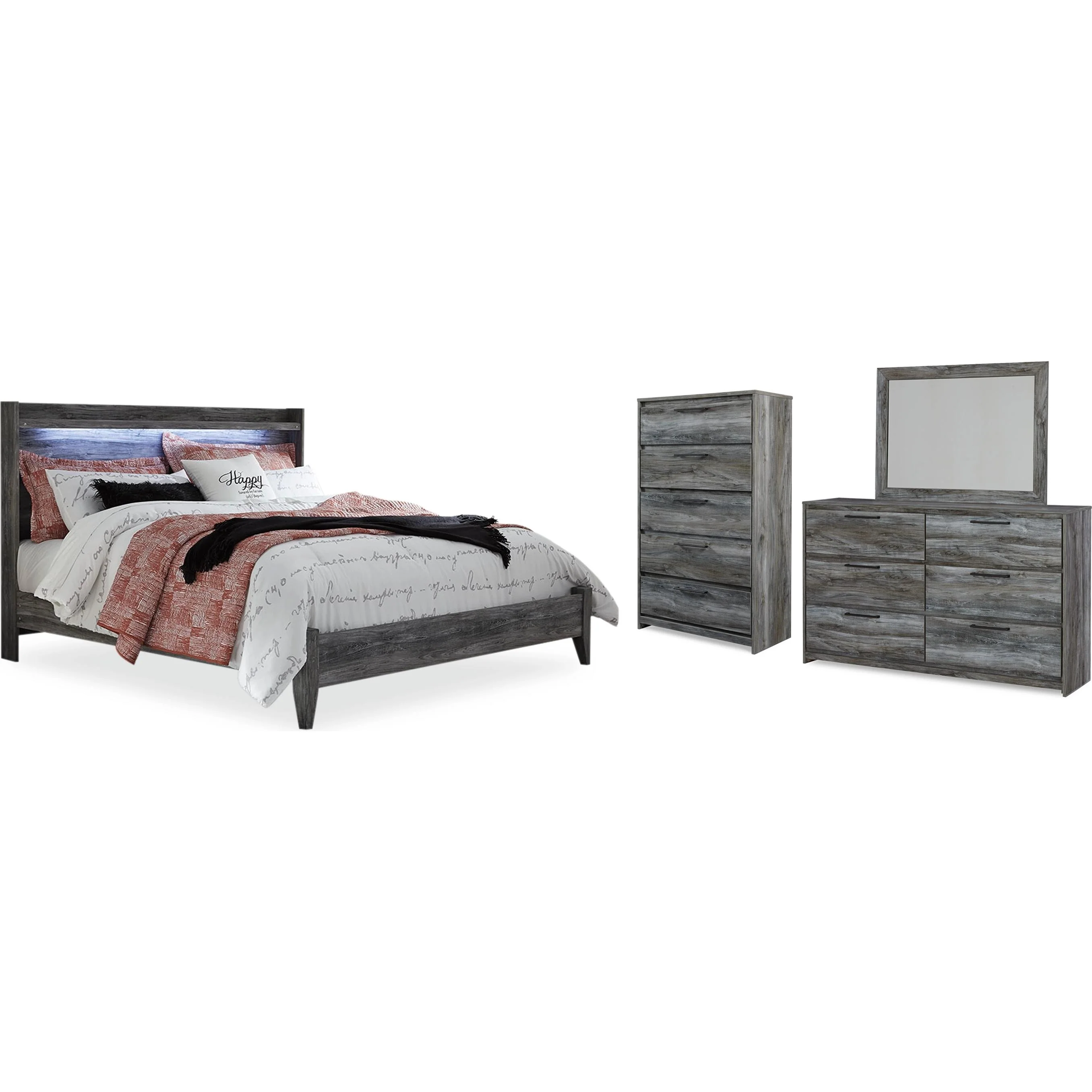 Signature Design by Ashley Baystorm B221B52 6 pc King Panel Bedroom Set - Image 1