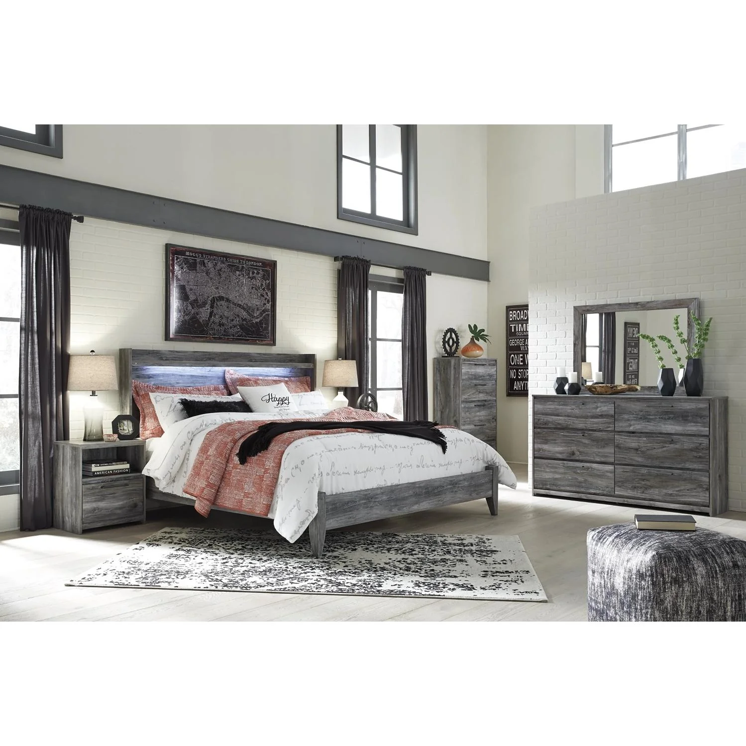 Signature Design by Ashley Baystorm B221B53 8 pc King Panel Bedroom Set - Image 1