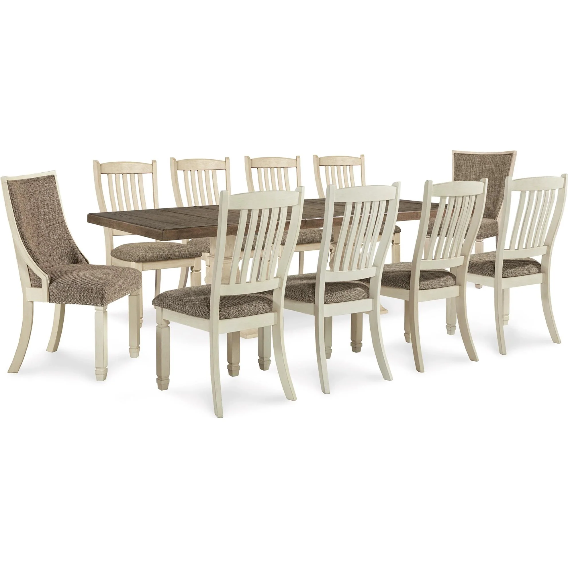Signature Design by Ashley Bolanburg D647D38 11 pc Dining Set