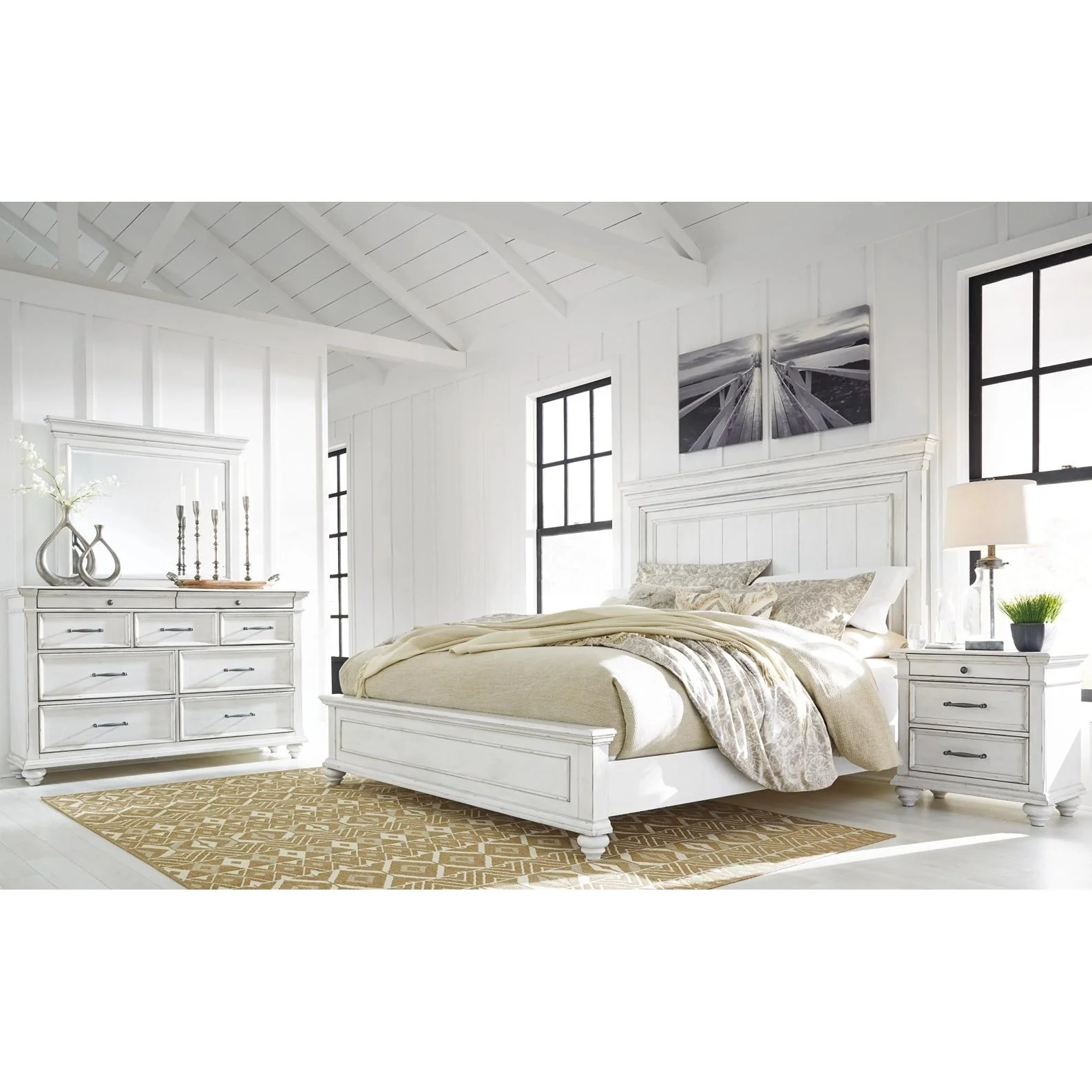 Benchcraft Kanwyn B777B20 7 pc King Panel Bedroom Set - Image 1