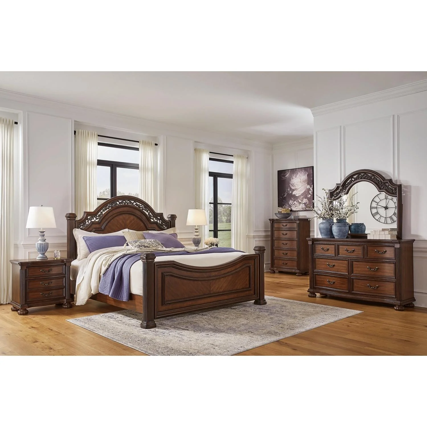 Signature Design by Ashley Lavinton B764B11 8 pc King Poster Bedroom Set - Image 1